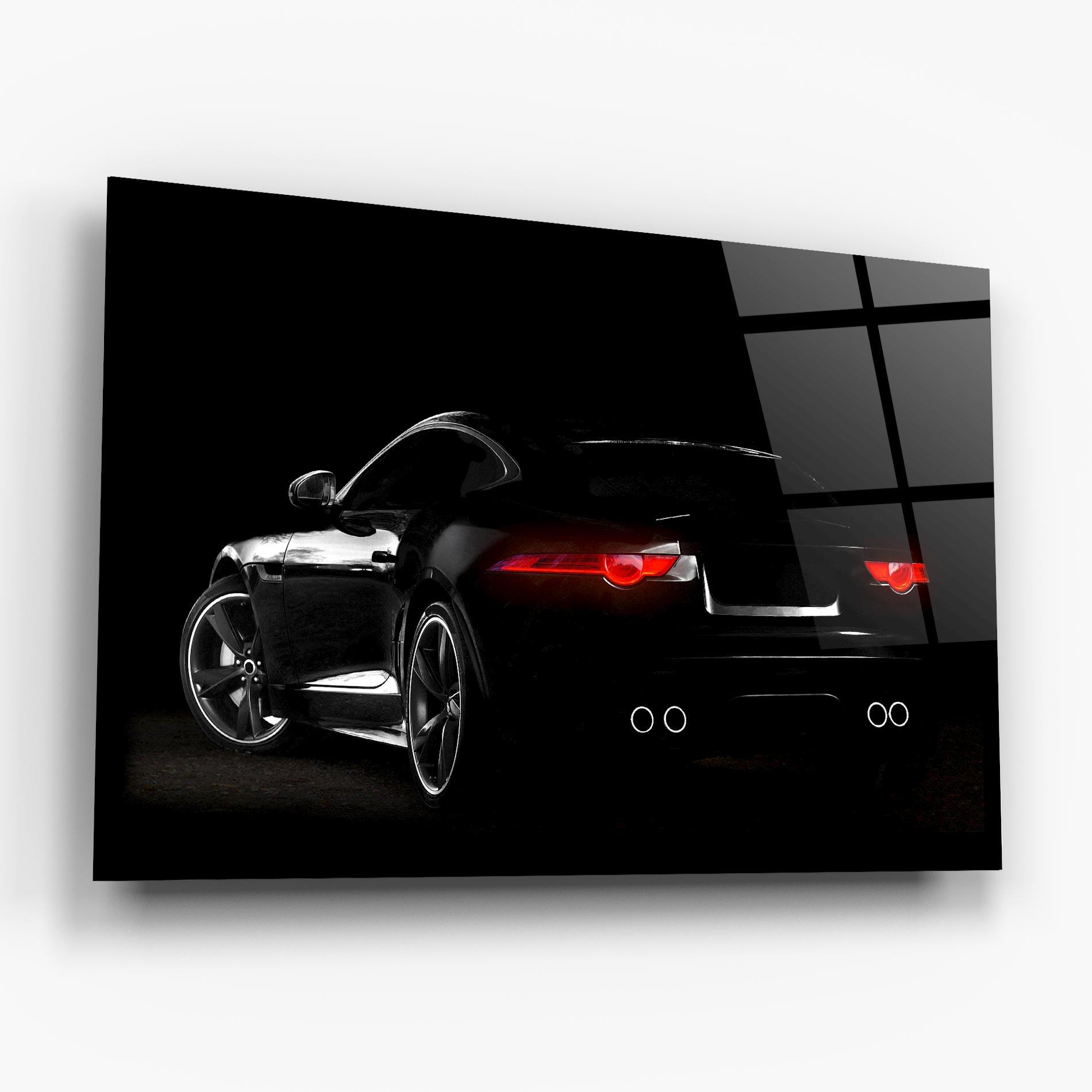 Tablou Sticla Black Silhouette Car mockup 6
