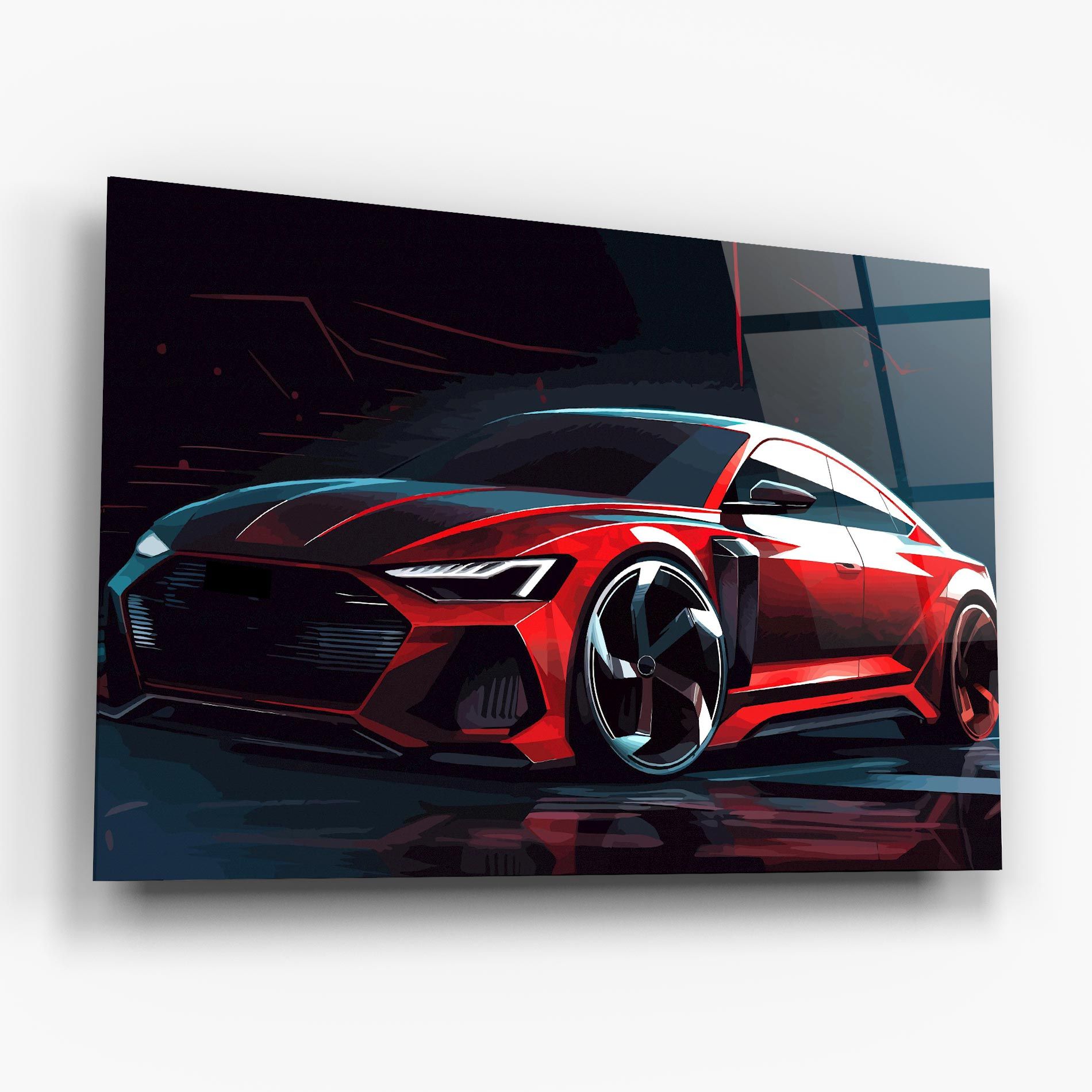 Red Blue Sport Car mockup 6