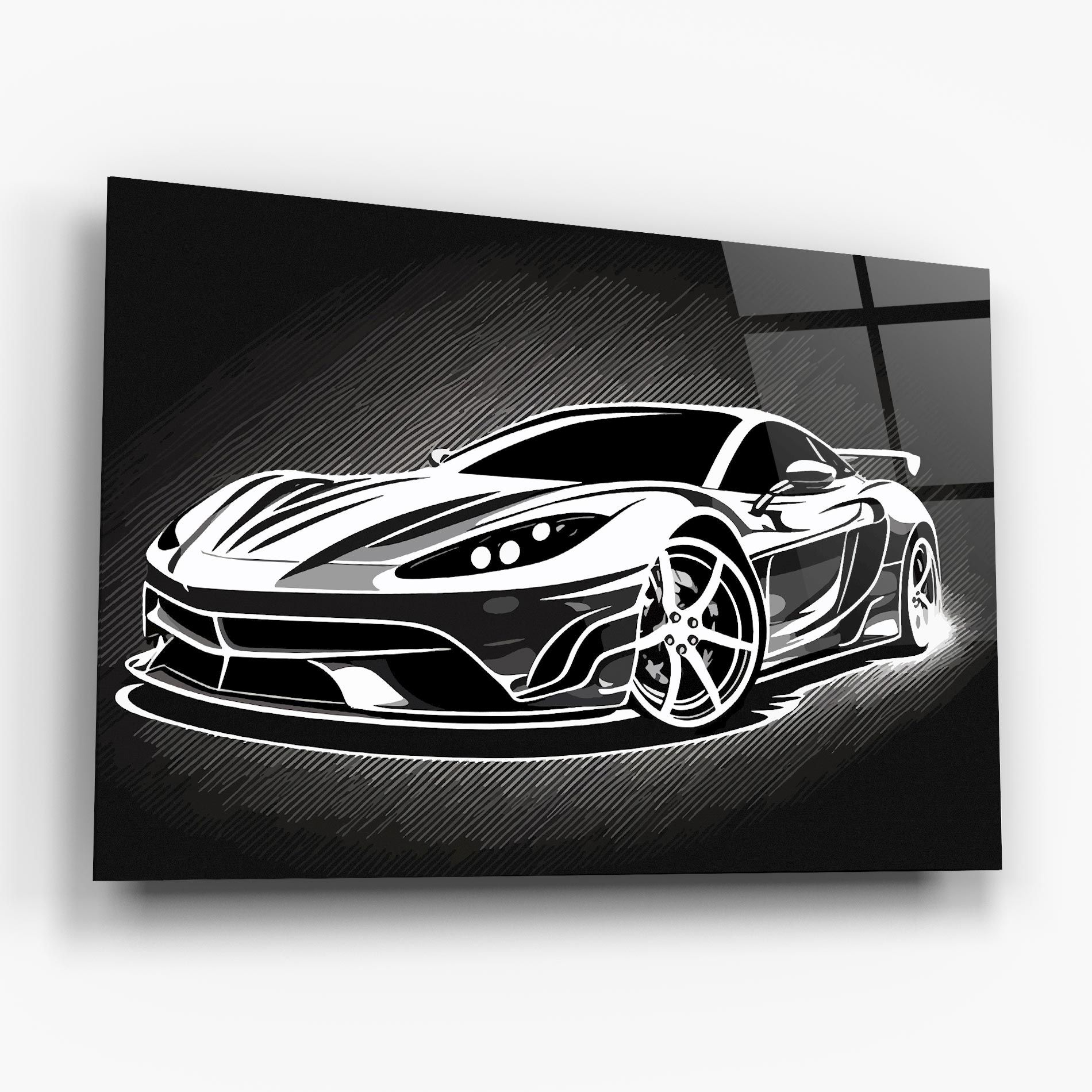 White Sport Car mockup 6