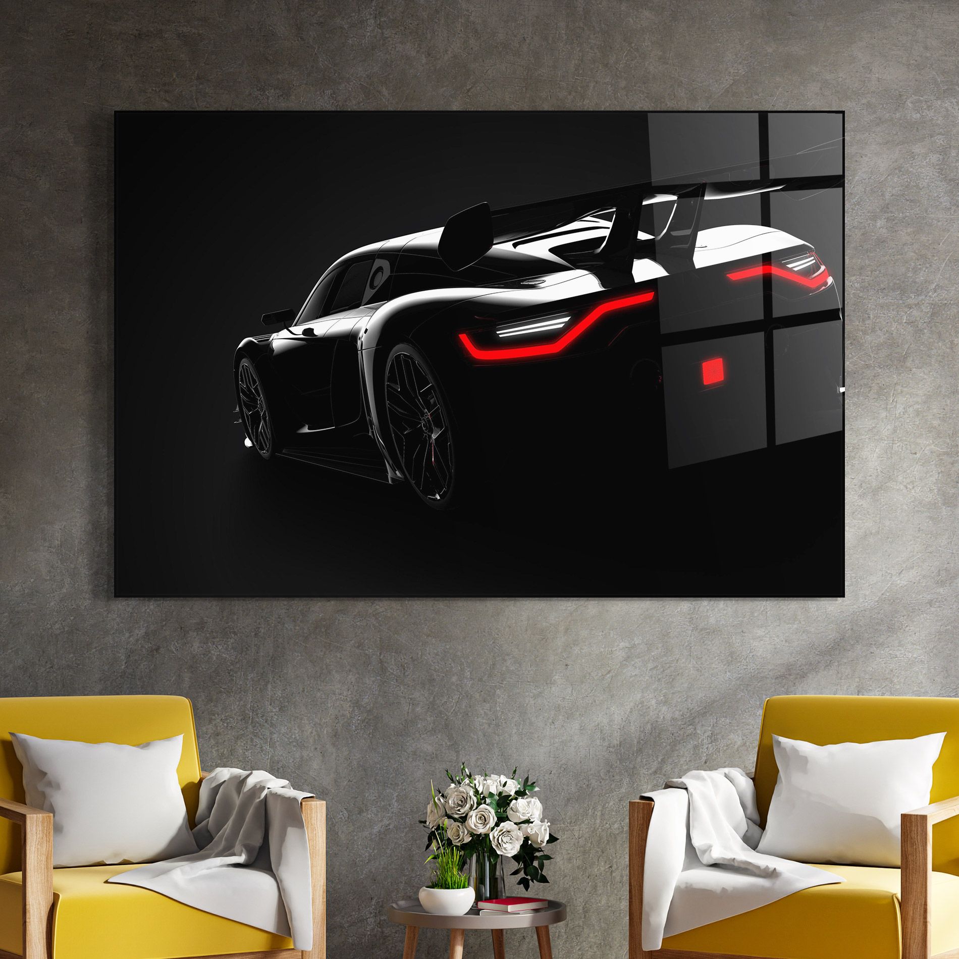 Black Hypercar Car mockup 4