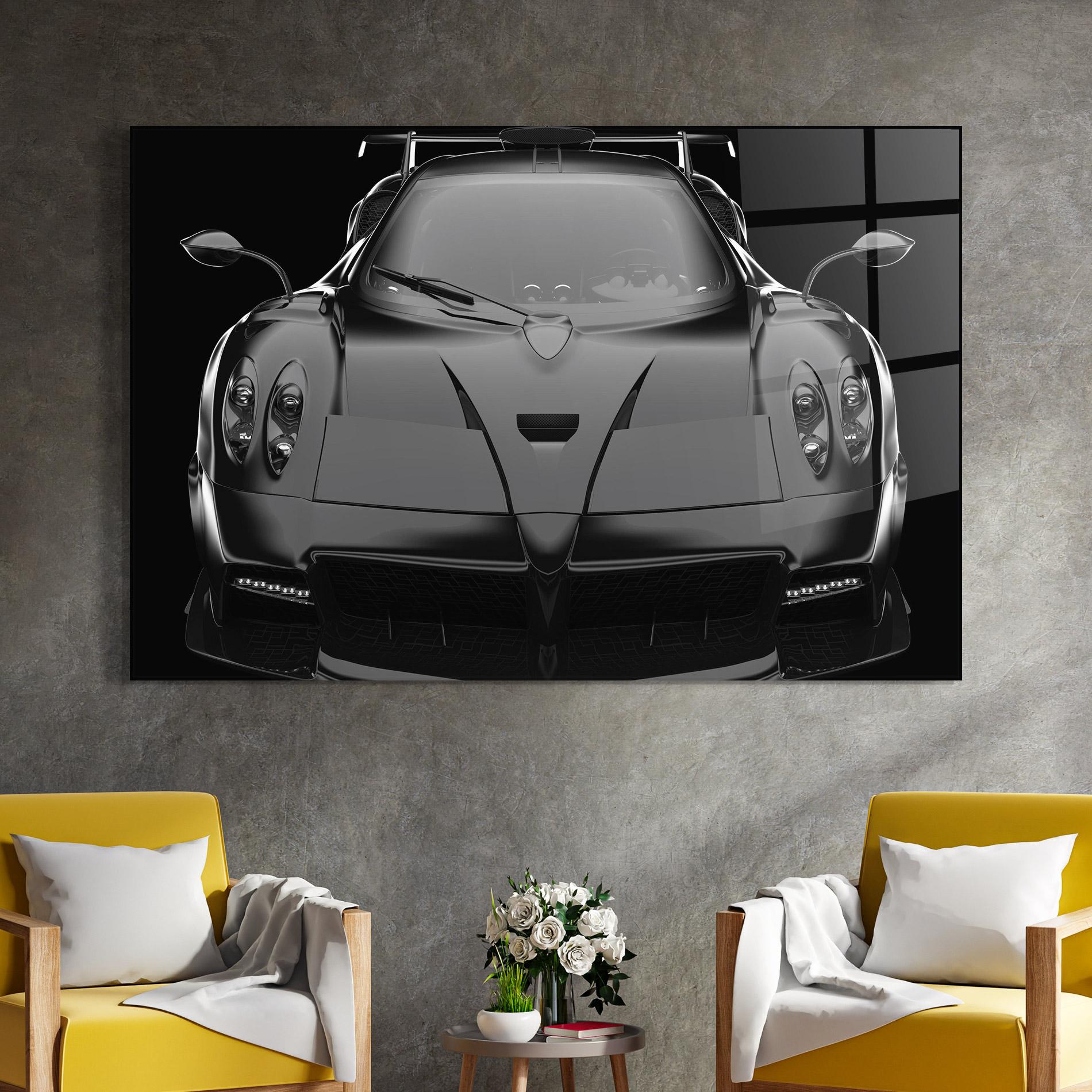 Tablou Sticla Black Matte Pagani mockup 4