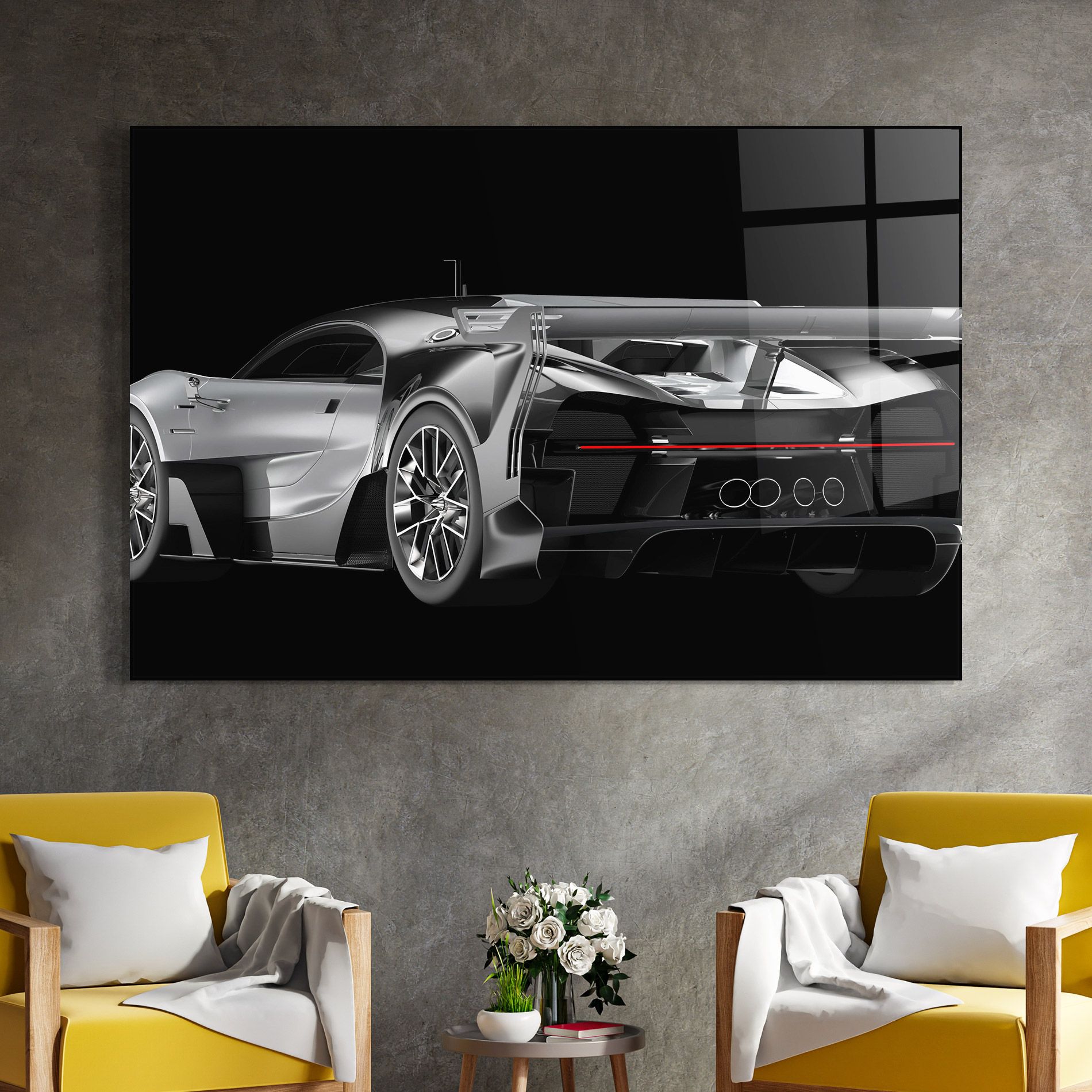 Black Rear Hypercar mockup 4