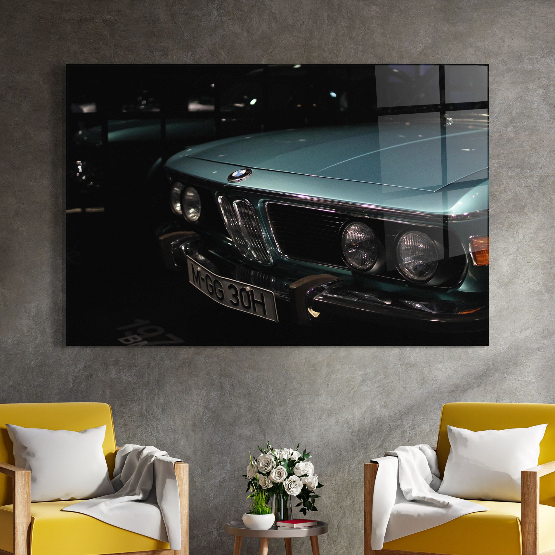 Old Bmw Headlight mockup 4