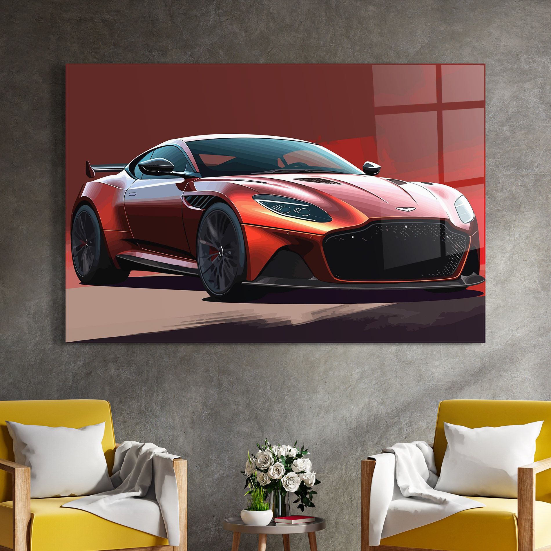 Red Cool Car mockup 4