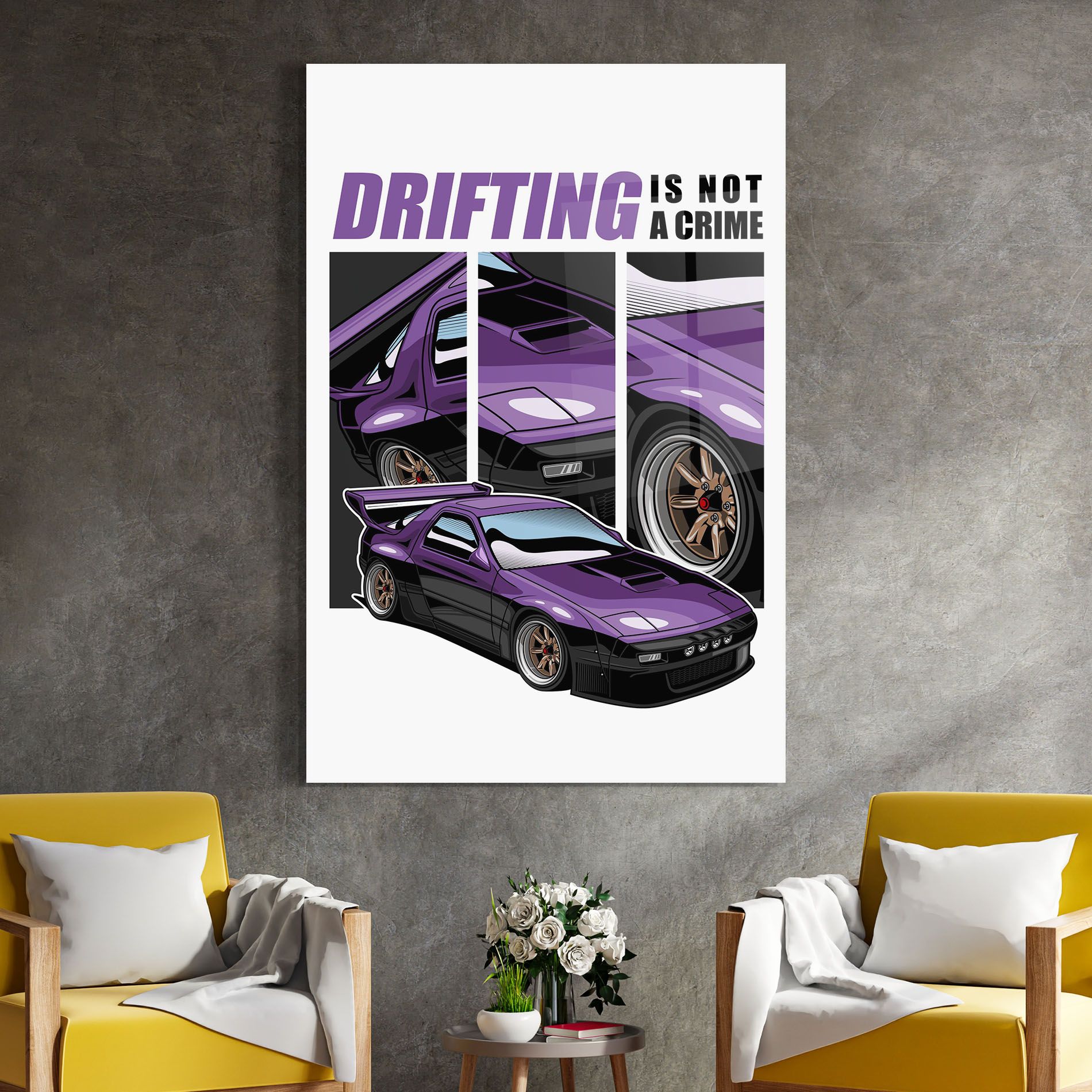 Drift Purple Car mockup 4