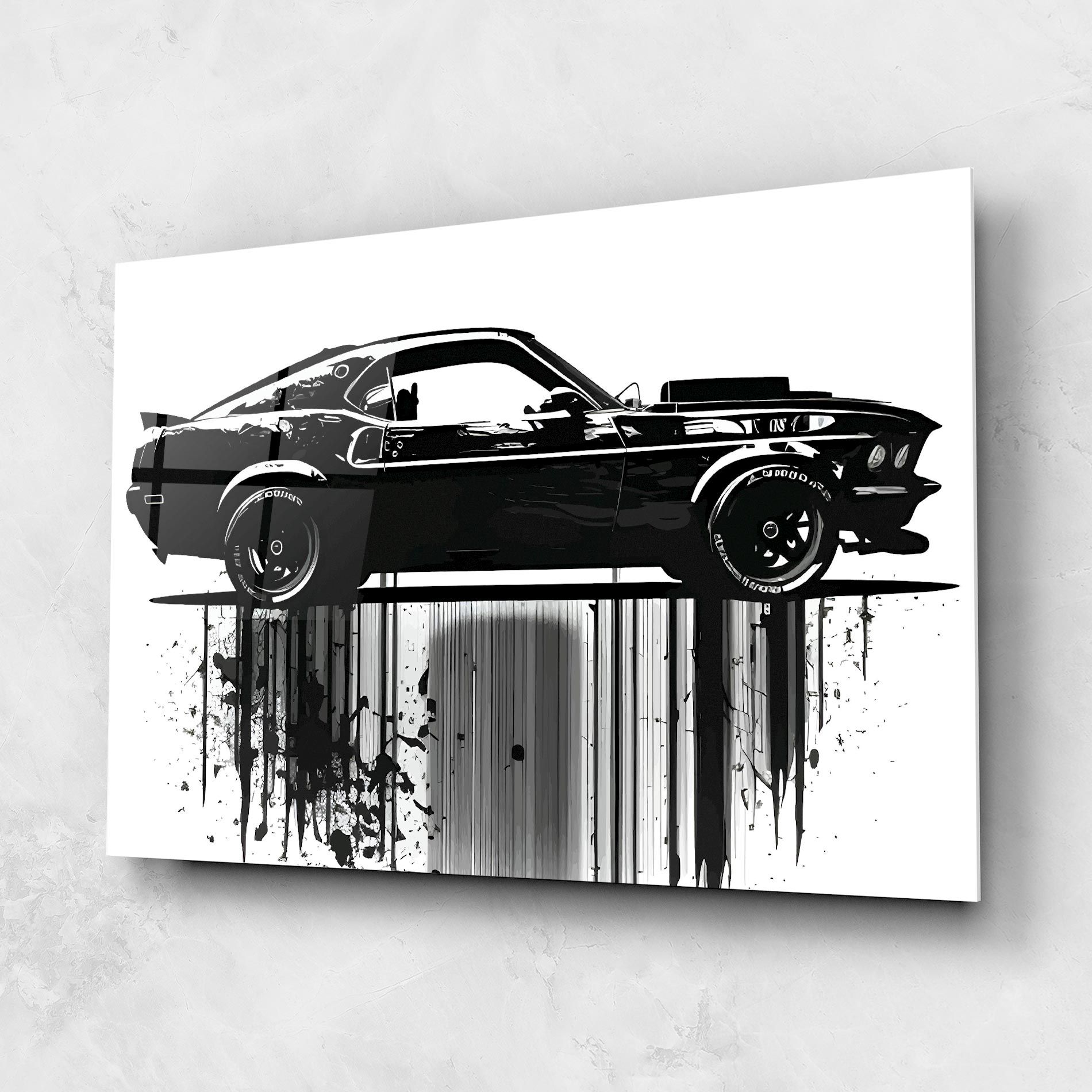 Black Car Drowing mockup 1
