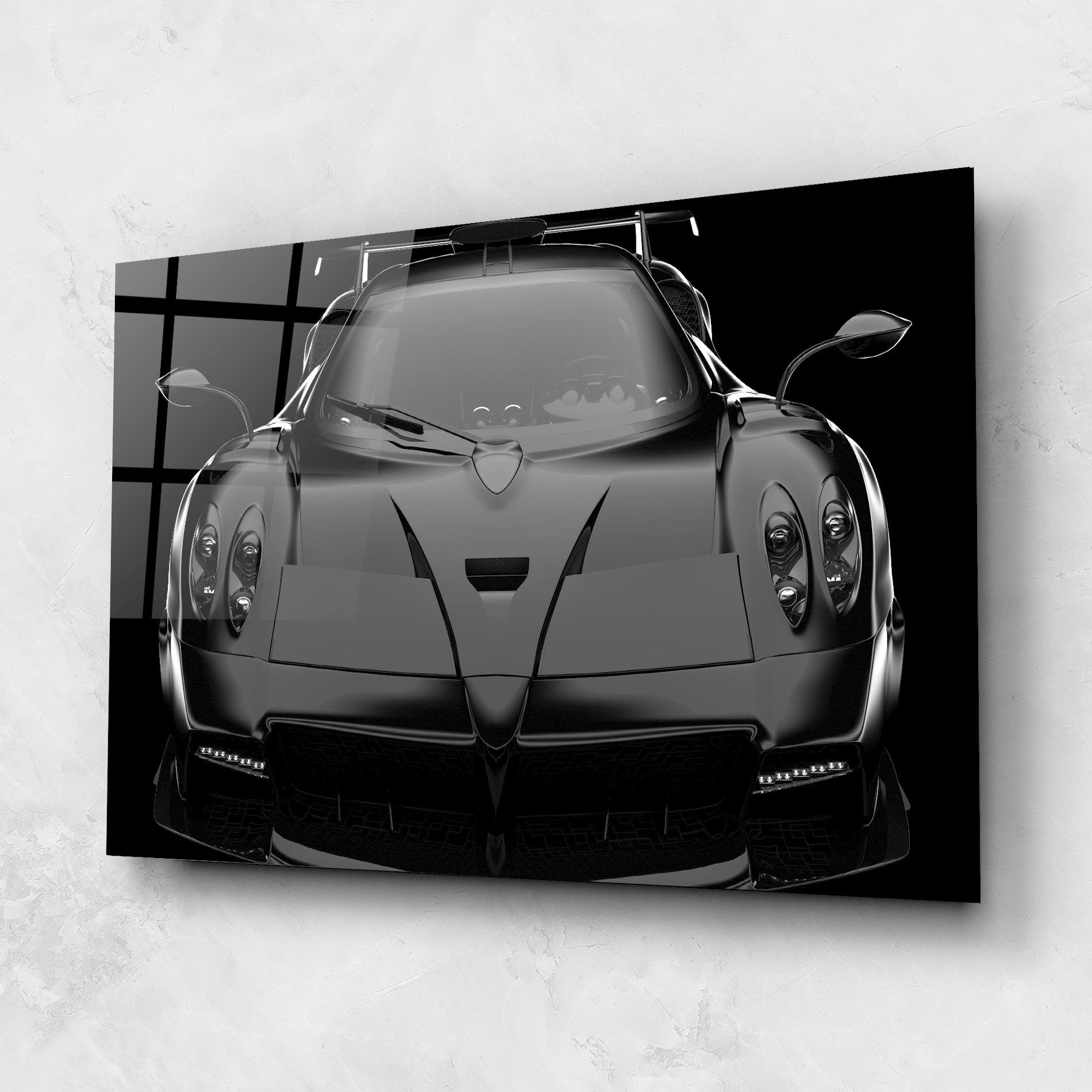 Tablou Sticla Black Matte Pagani mockup 1