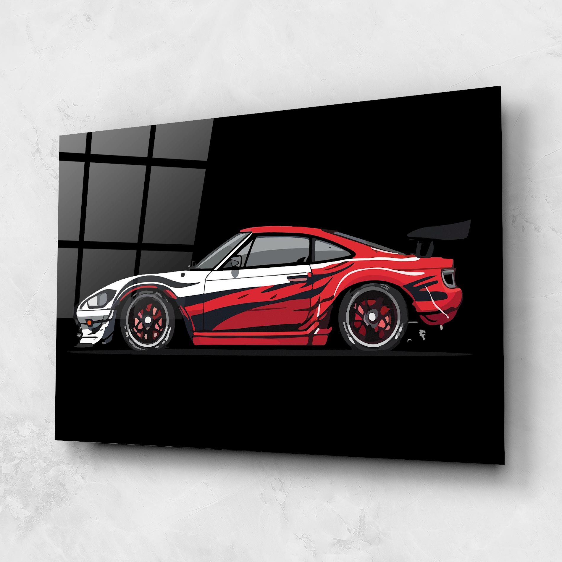Red White Sport Car mockup 1