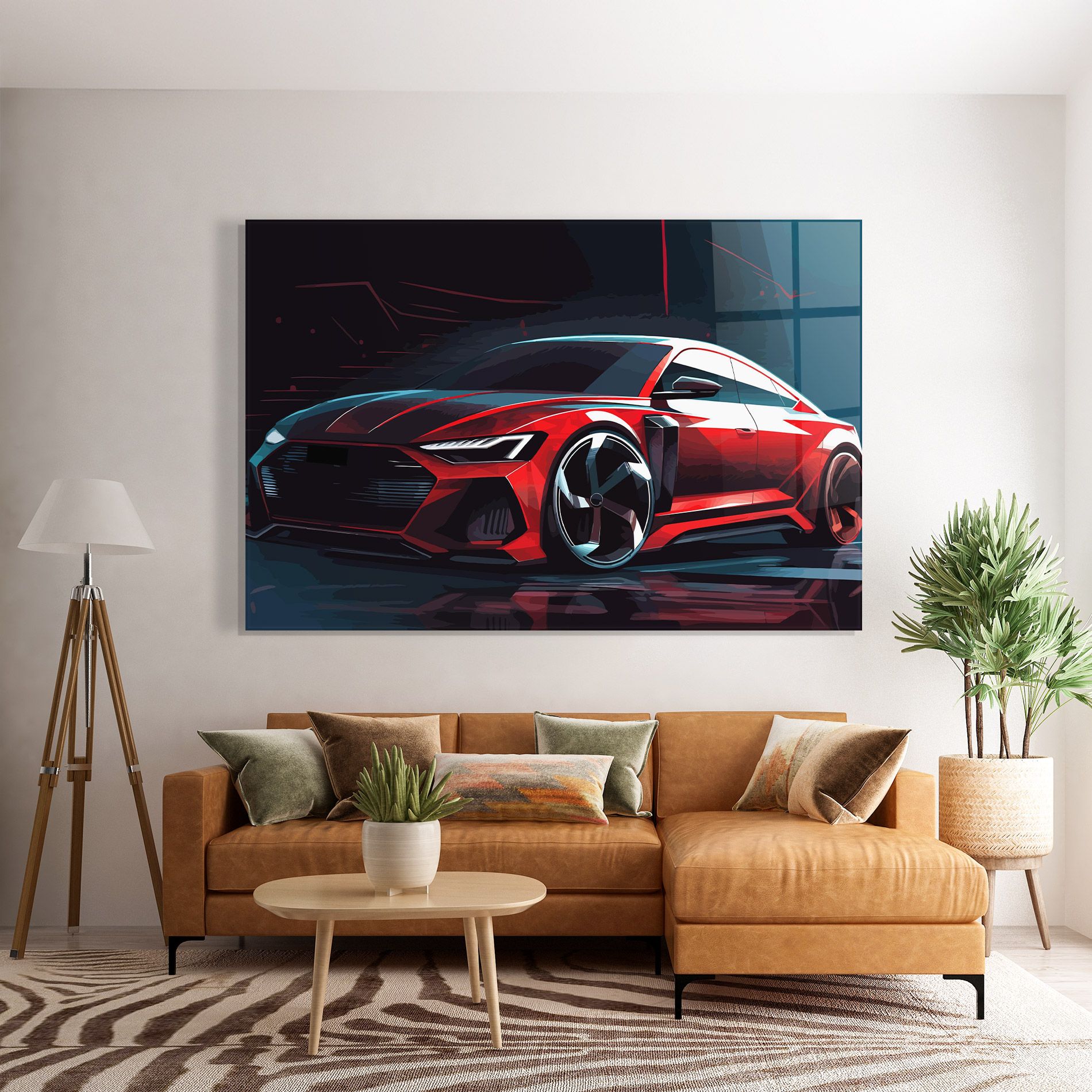 Red Blue Sport Car mockup 7