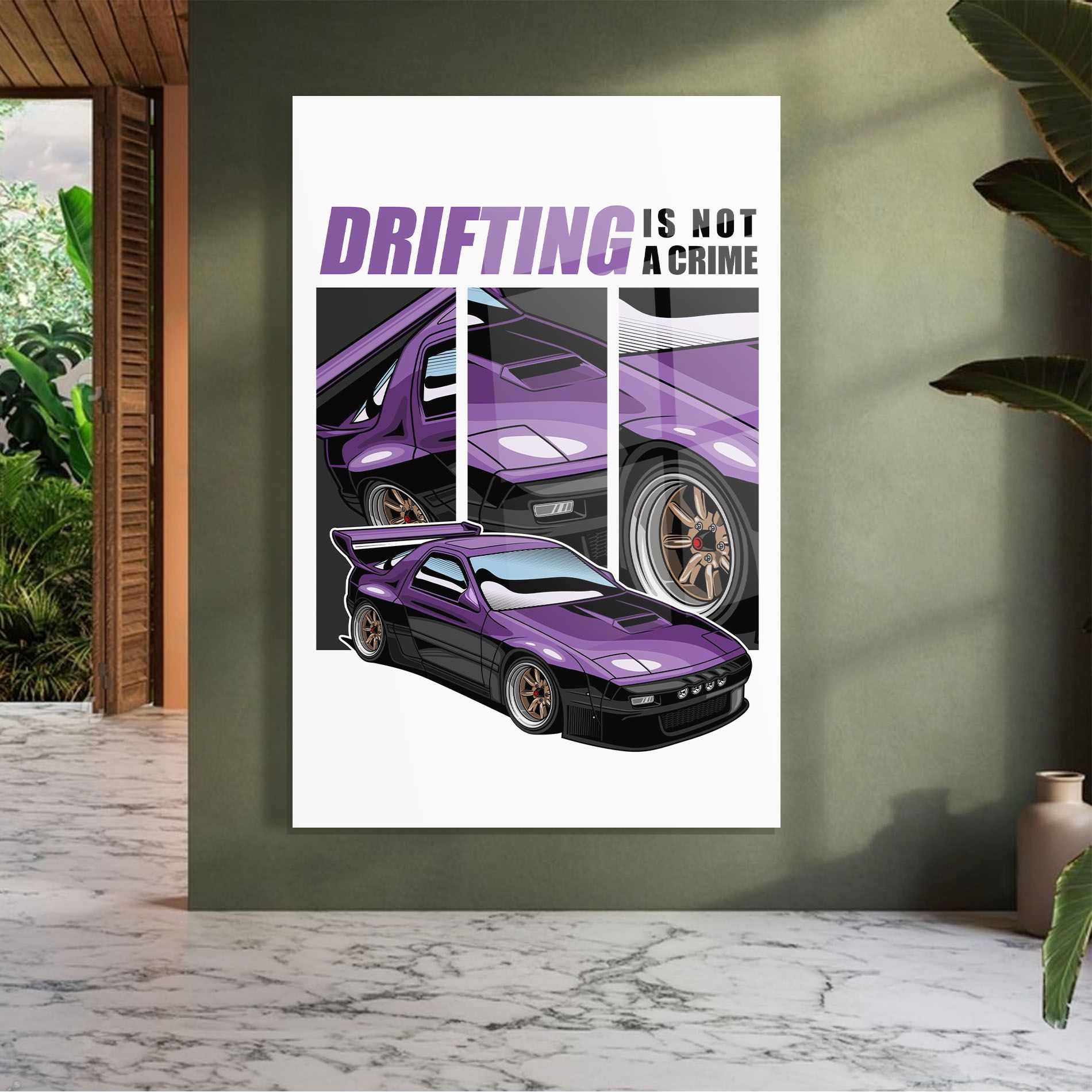 Drift Purple Car mockup 7