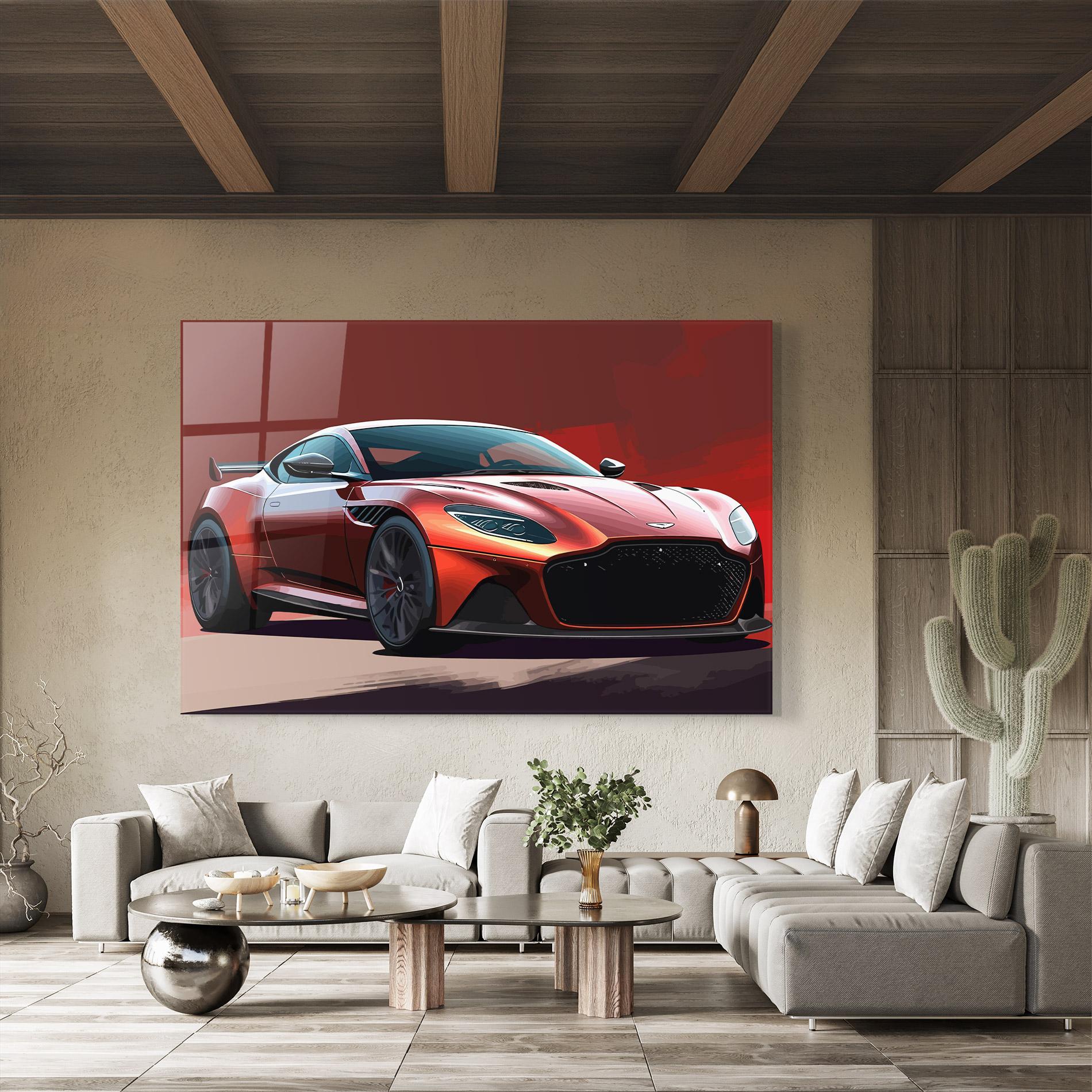 Tablou Sticla Red Cool Car mockup 8