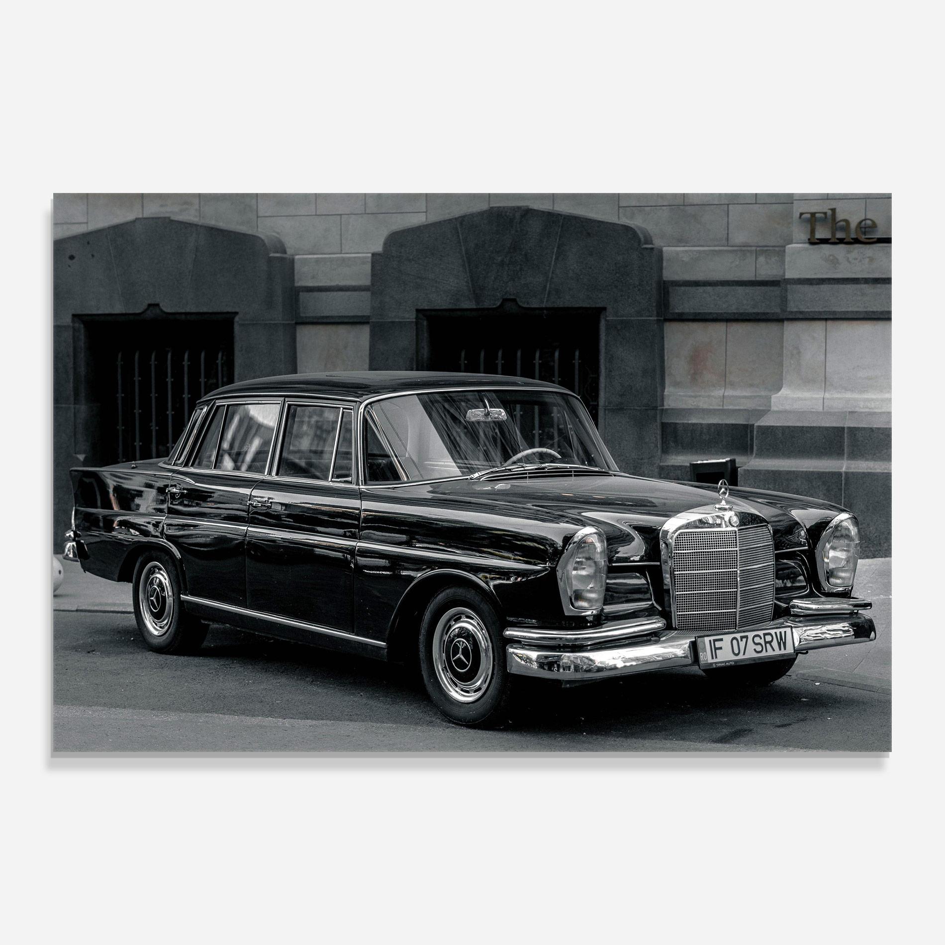 Tablou Sticla Pretty Classic Car mockup 0