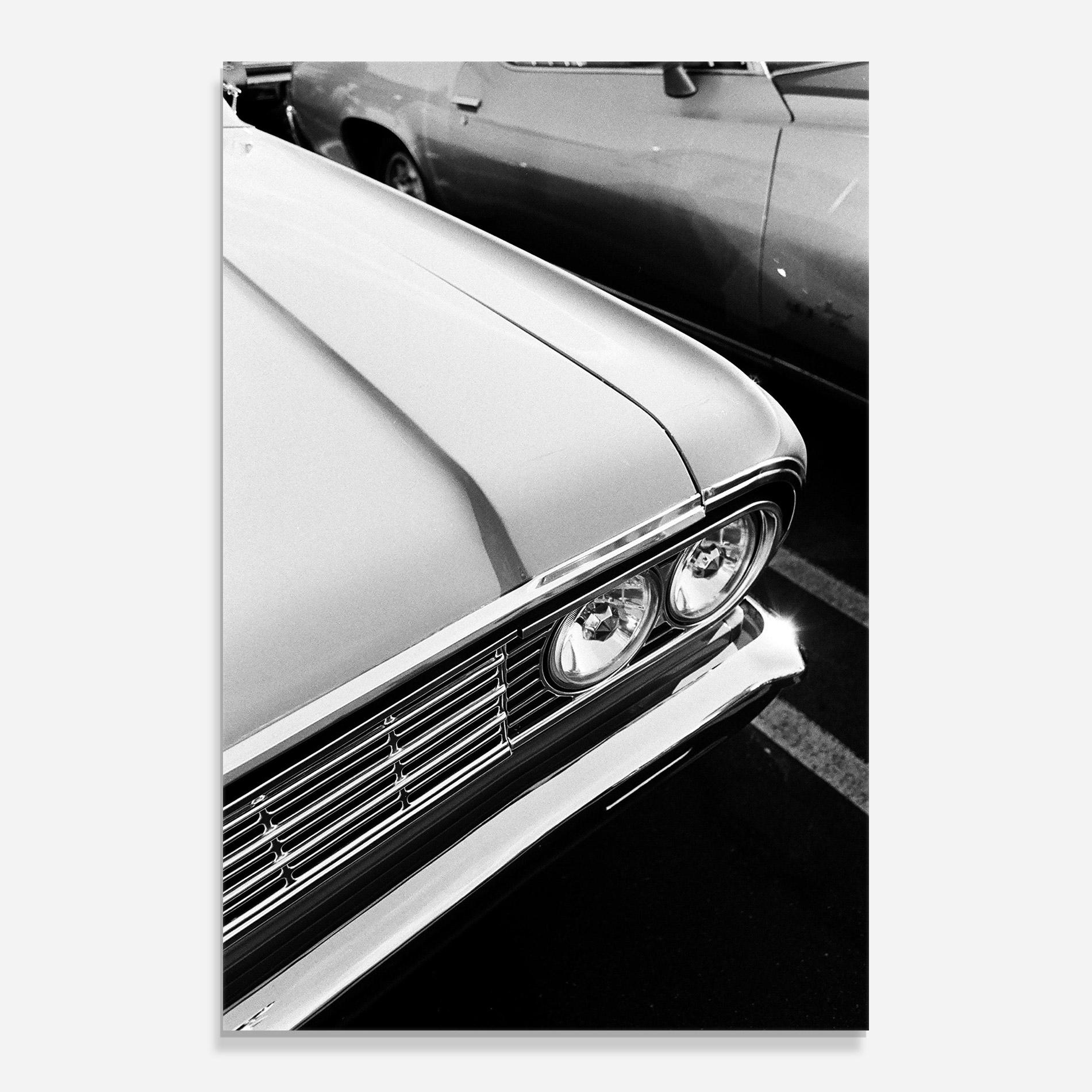 Tablou Sticla Grey Vintage Car mockup 0