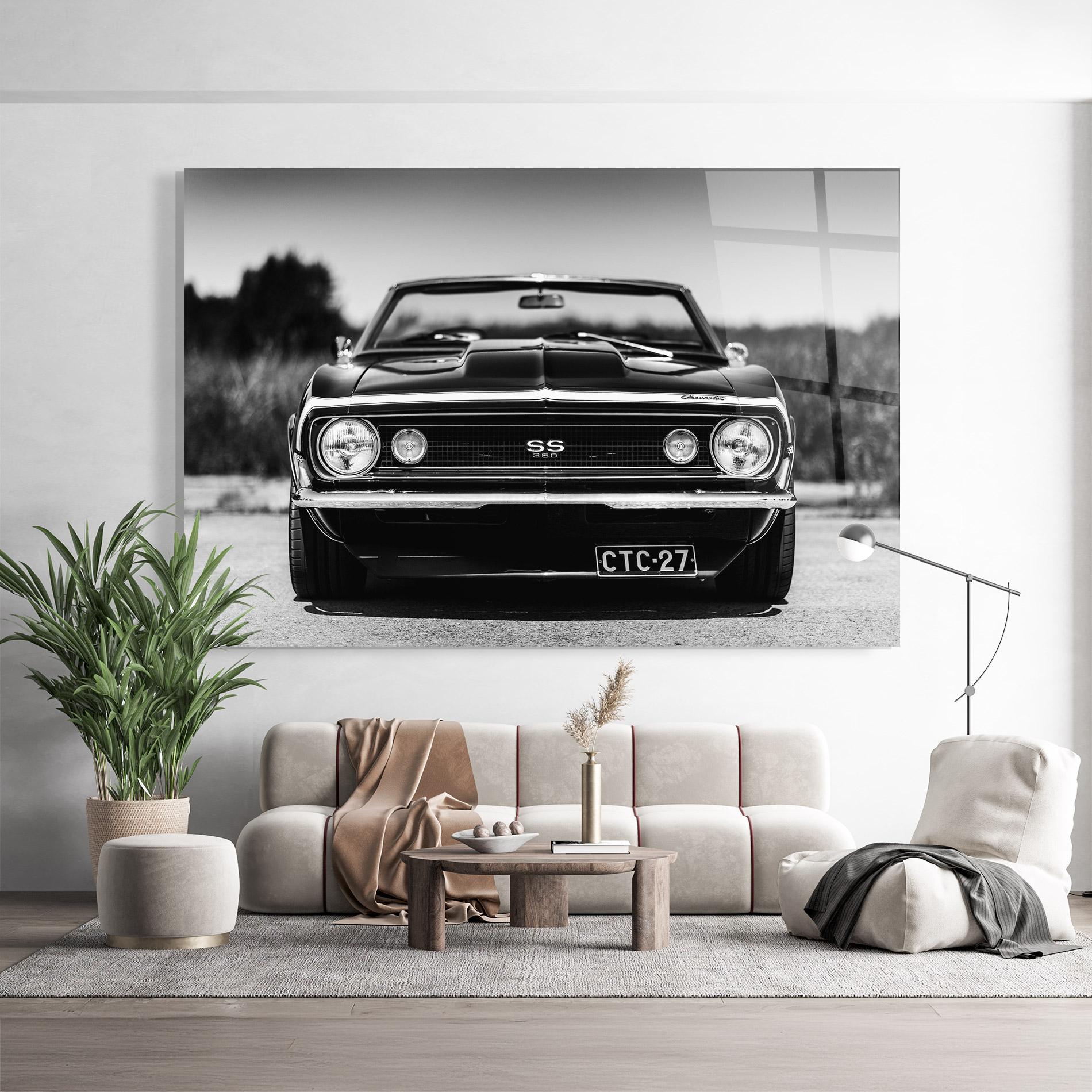 Tablou Sticla American Car mockup 9