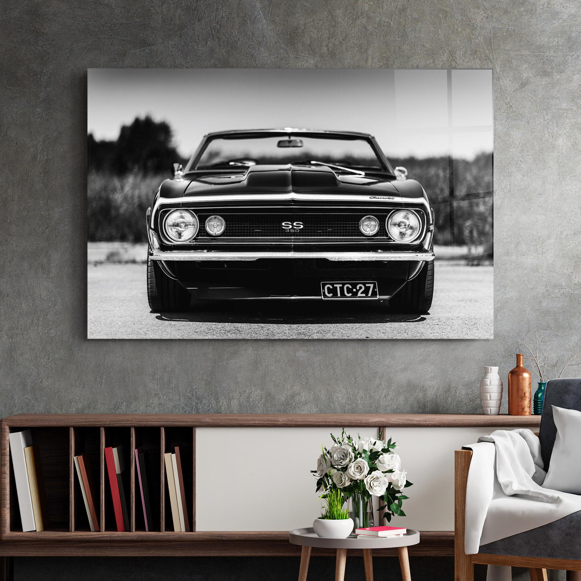 Tablou Sticla American Car mockup 2