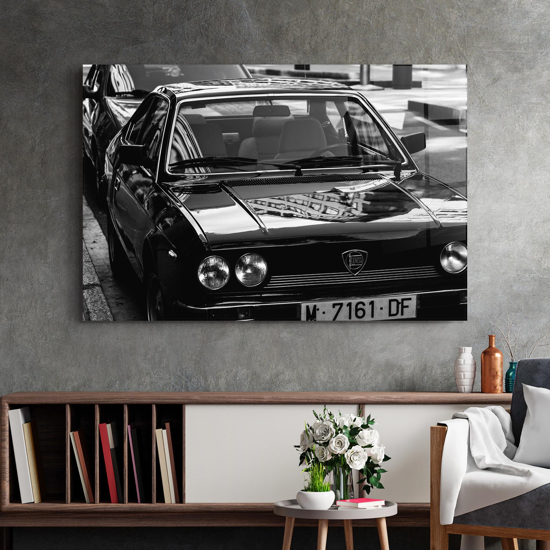 Tablou Sticla Black Shiny Car mockup 2