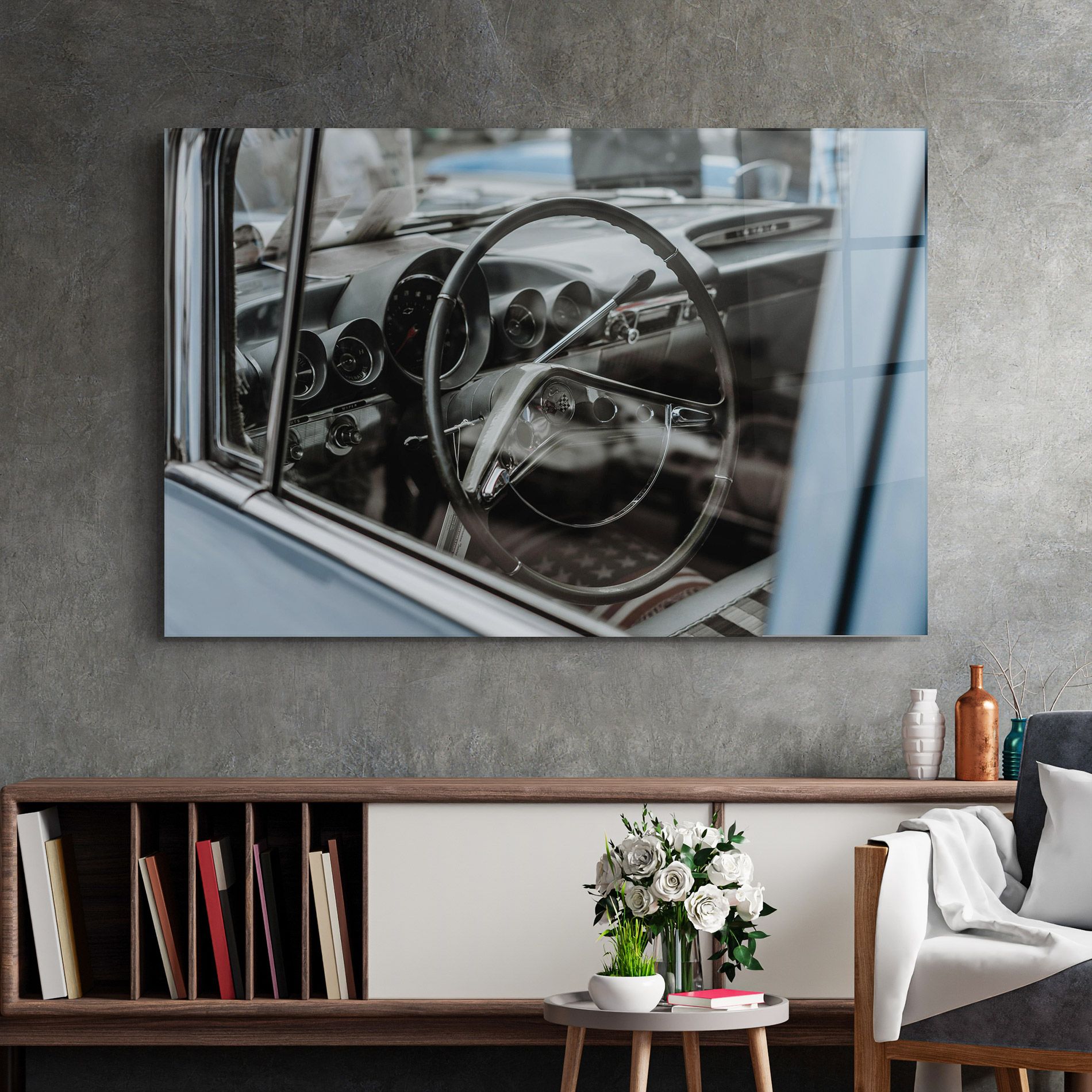 Black Steering Wheel mockup 2