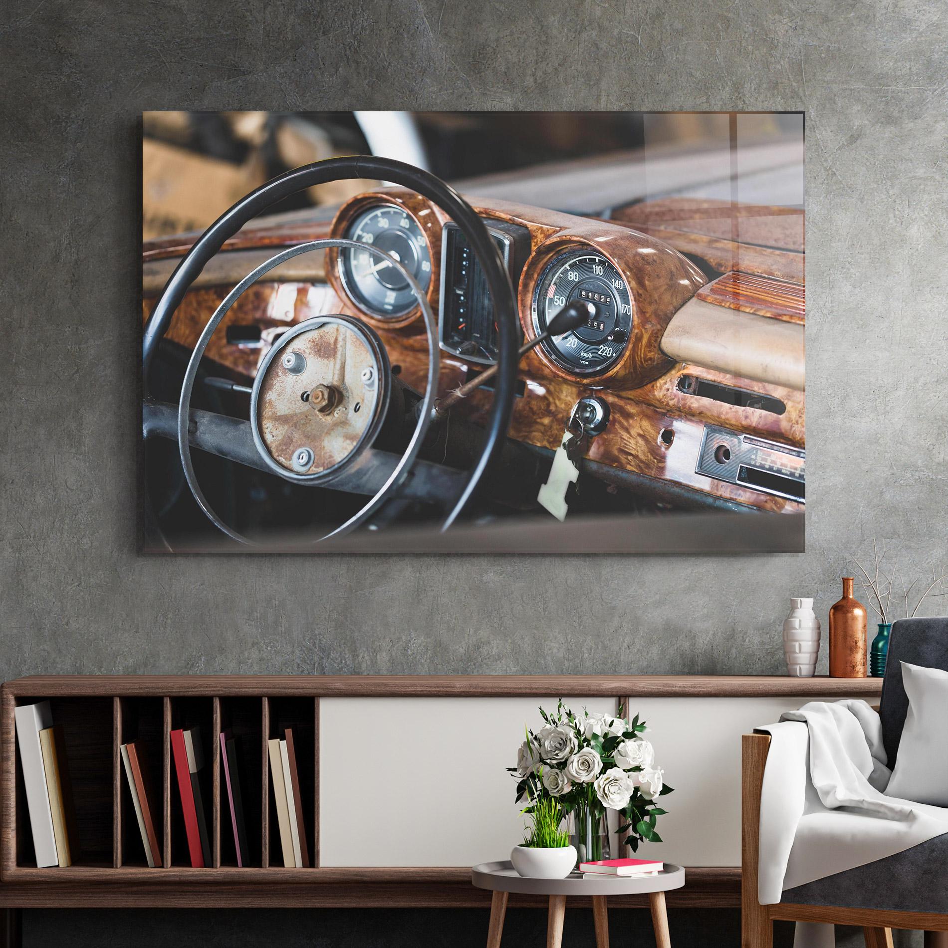 Tablou Sticla Brown Clean Car mockup 2