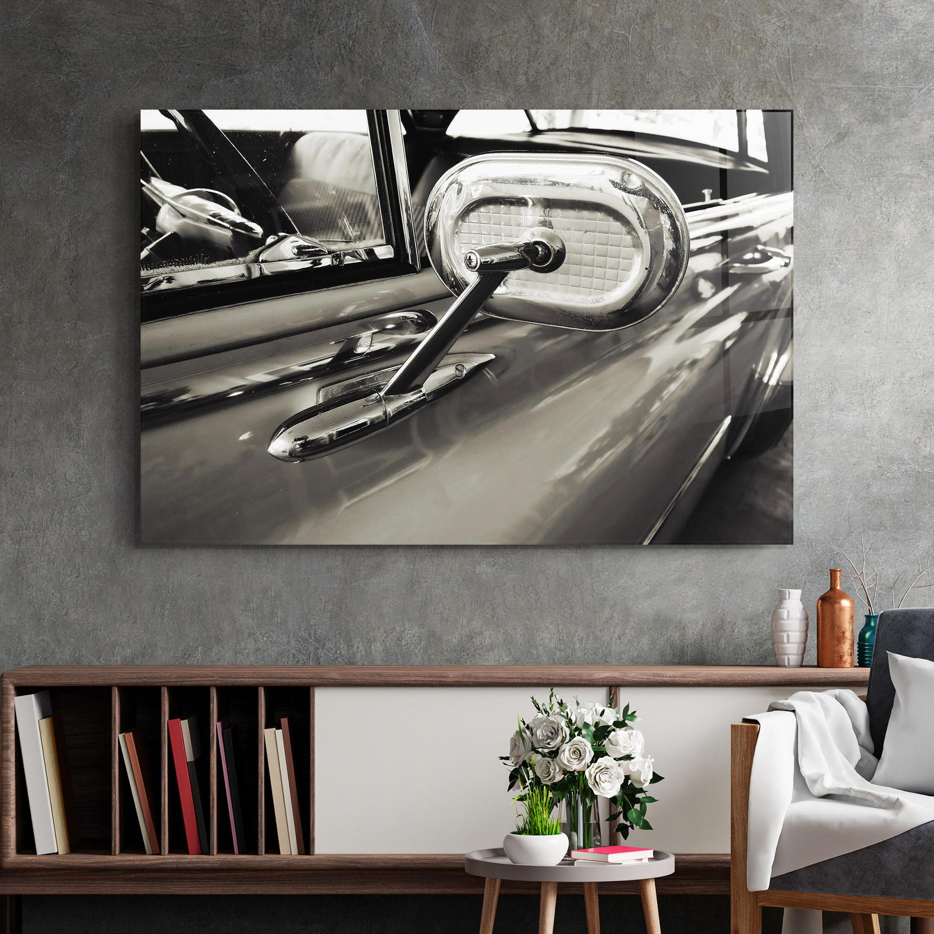 Tablou Sticla Close Up Grey Car mockup 2