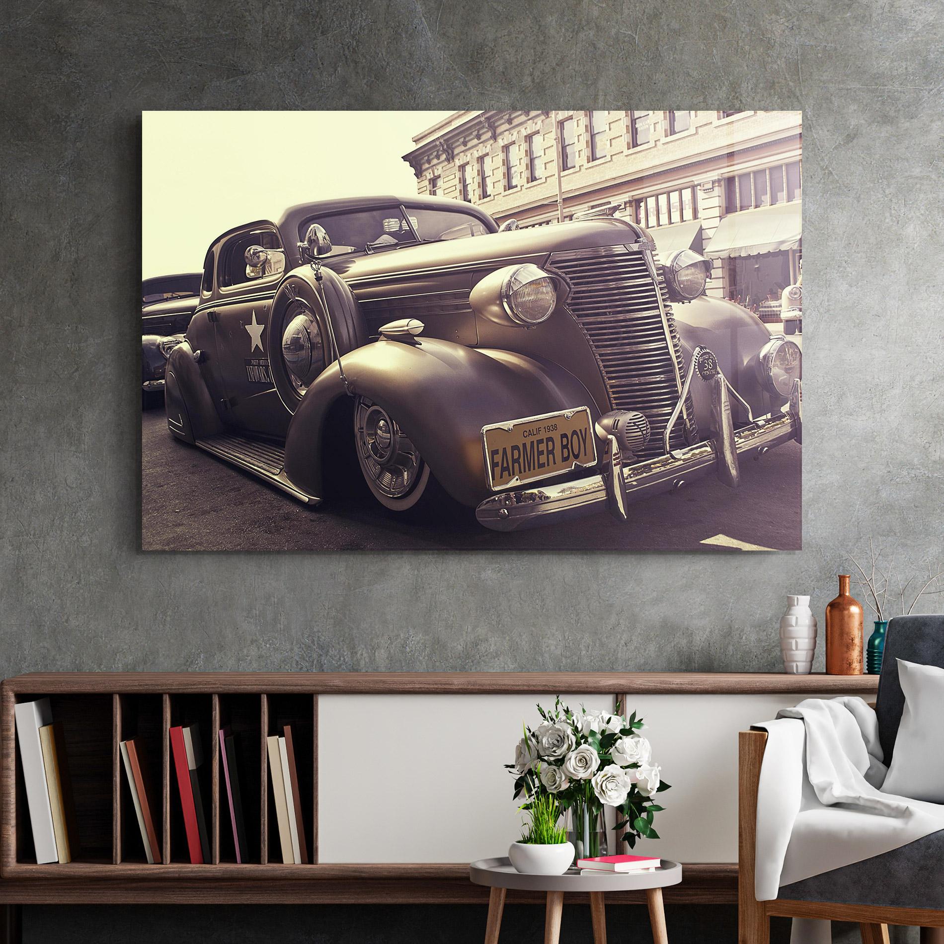 Tablou Sticla Old Classic Car mockup 2