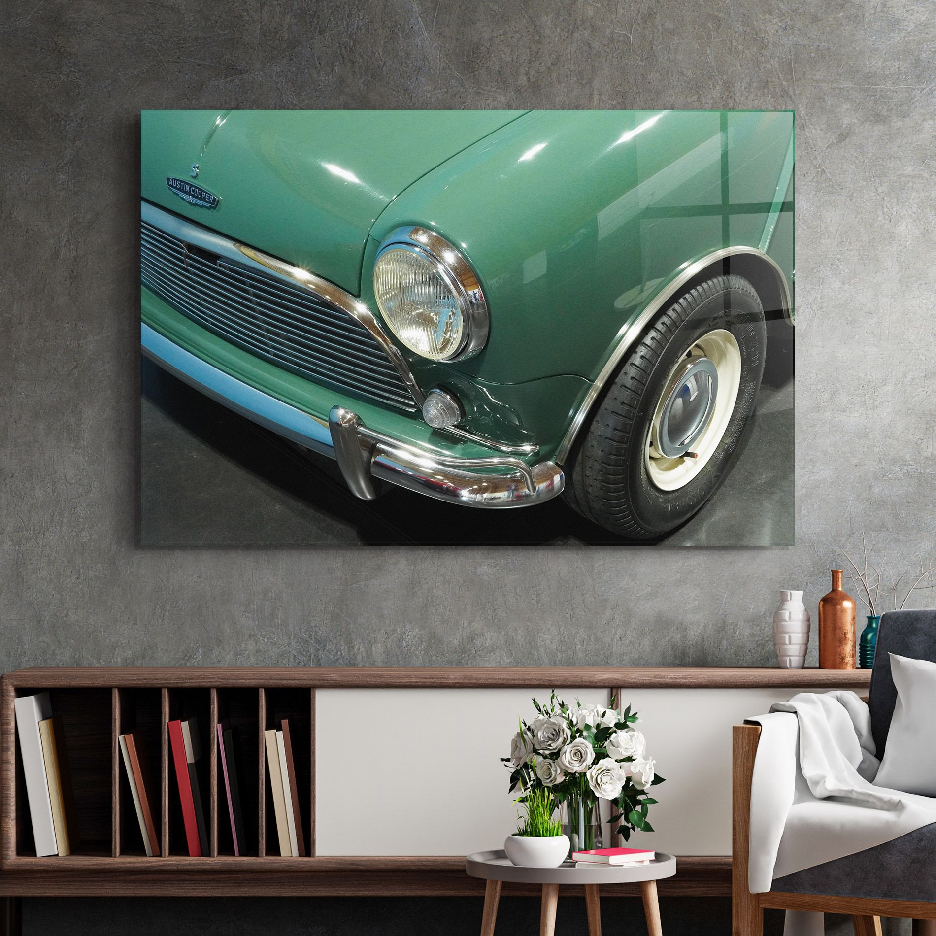 Pretty Green Car mockup 2