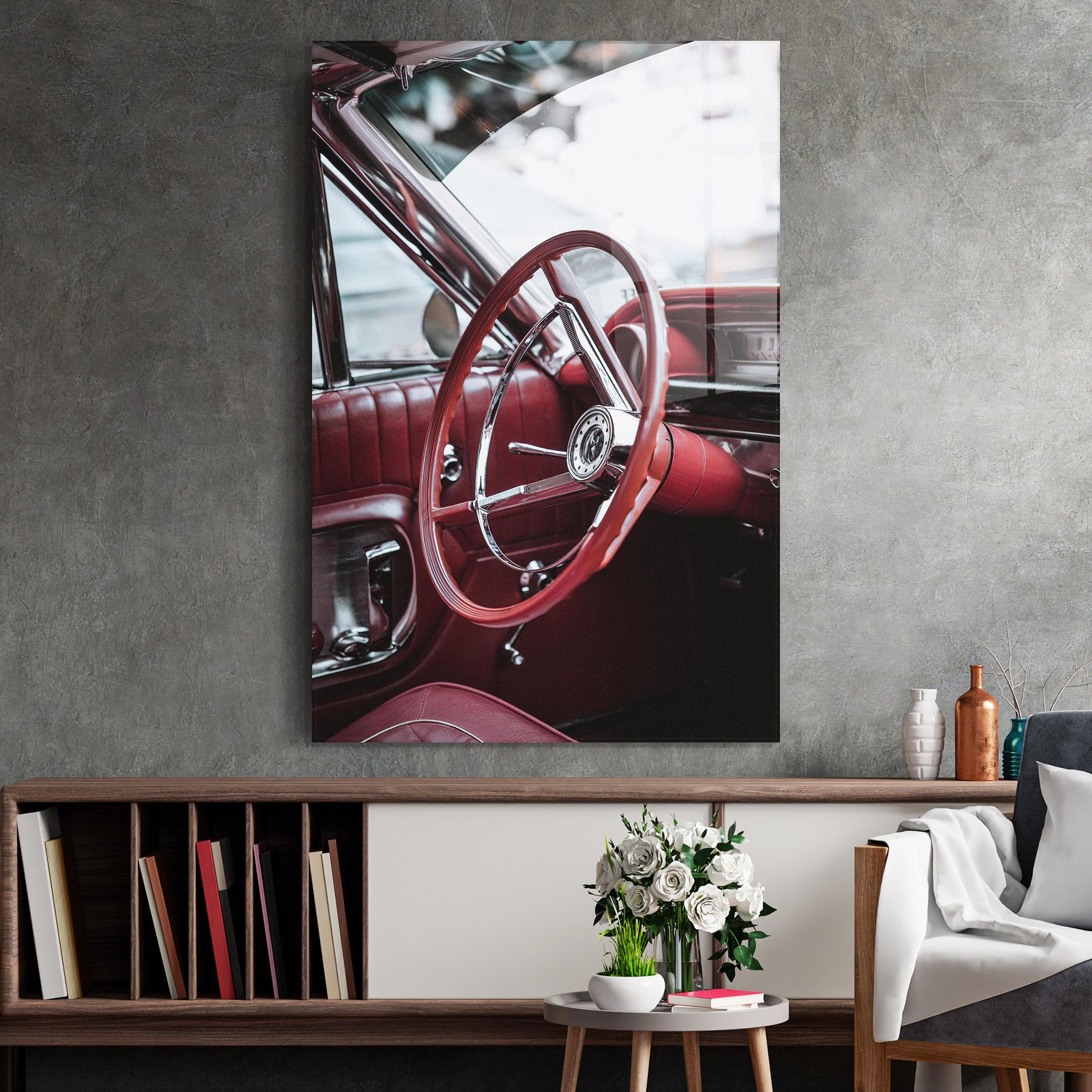 Red Steering Wheel mockup 2