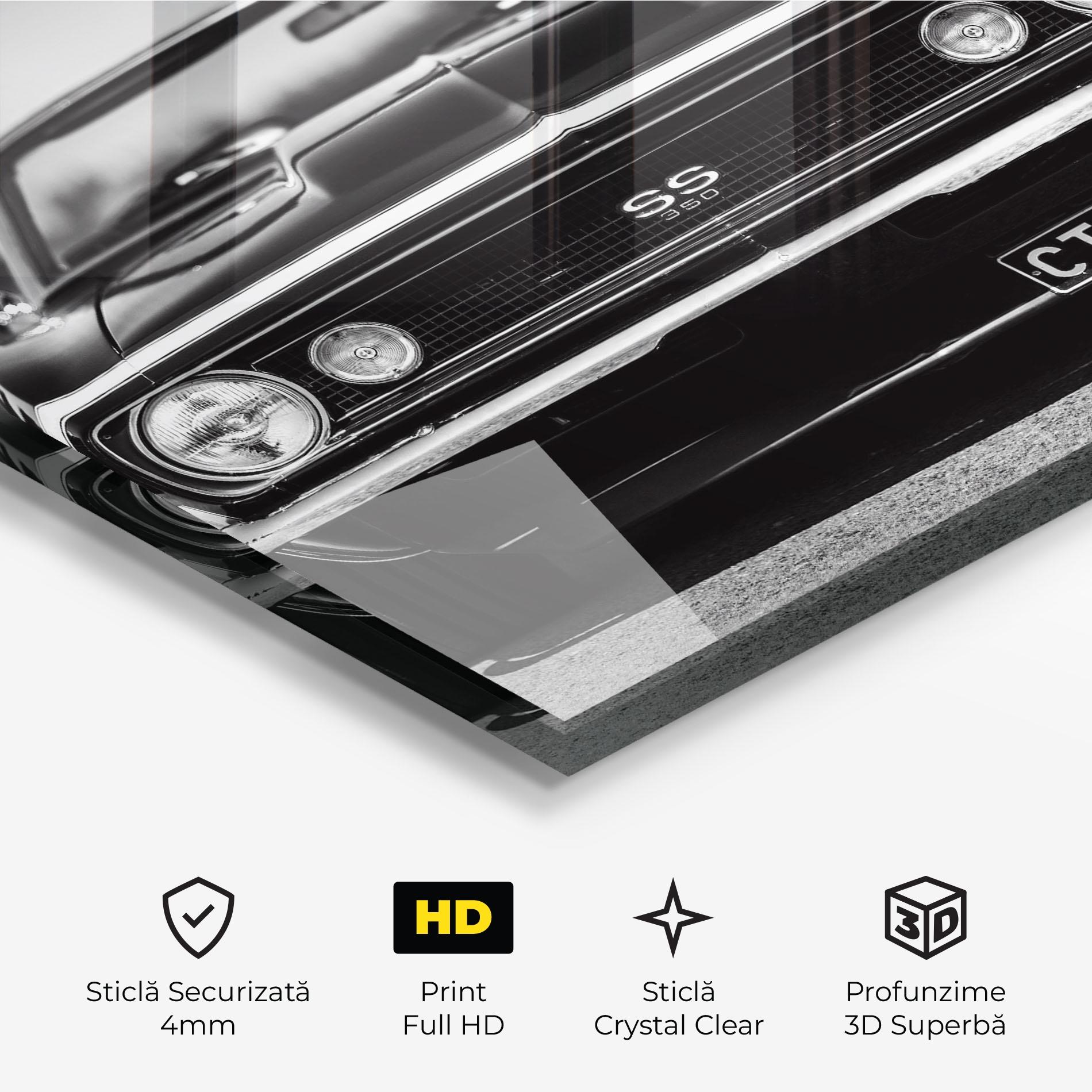 Tablou Sticla American Car mockup 3