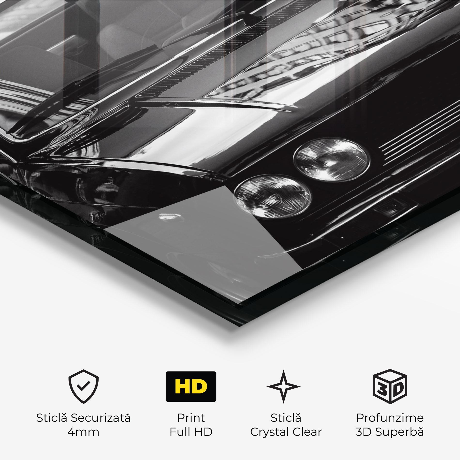 Tablou Sticla Black Shiny Car mockup 3