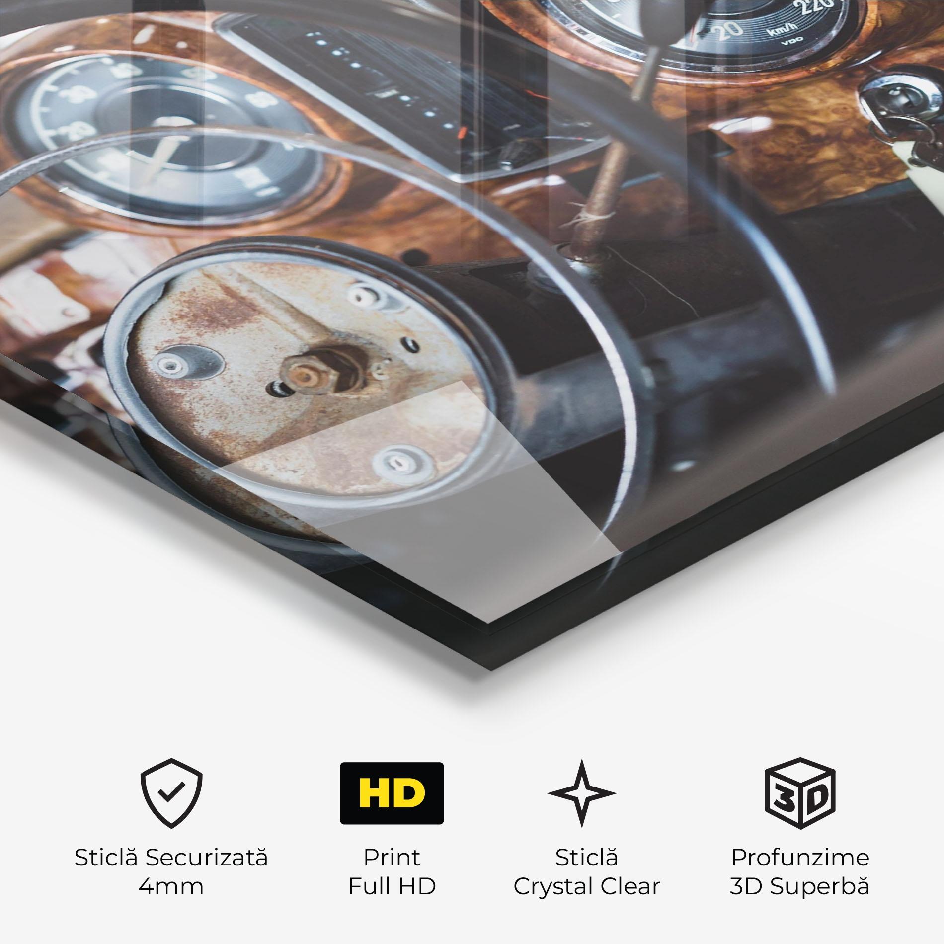 Tablou Sticla Brown Clean Car mockup 3