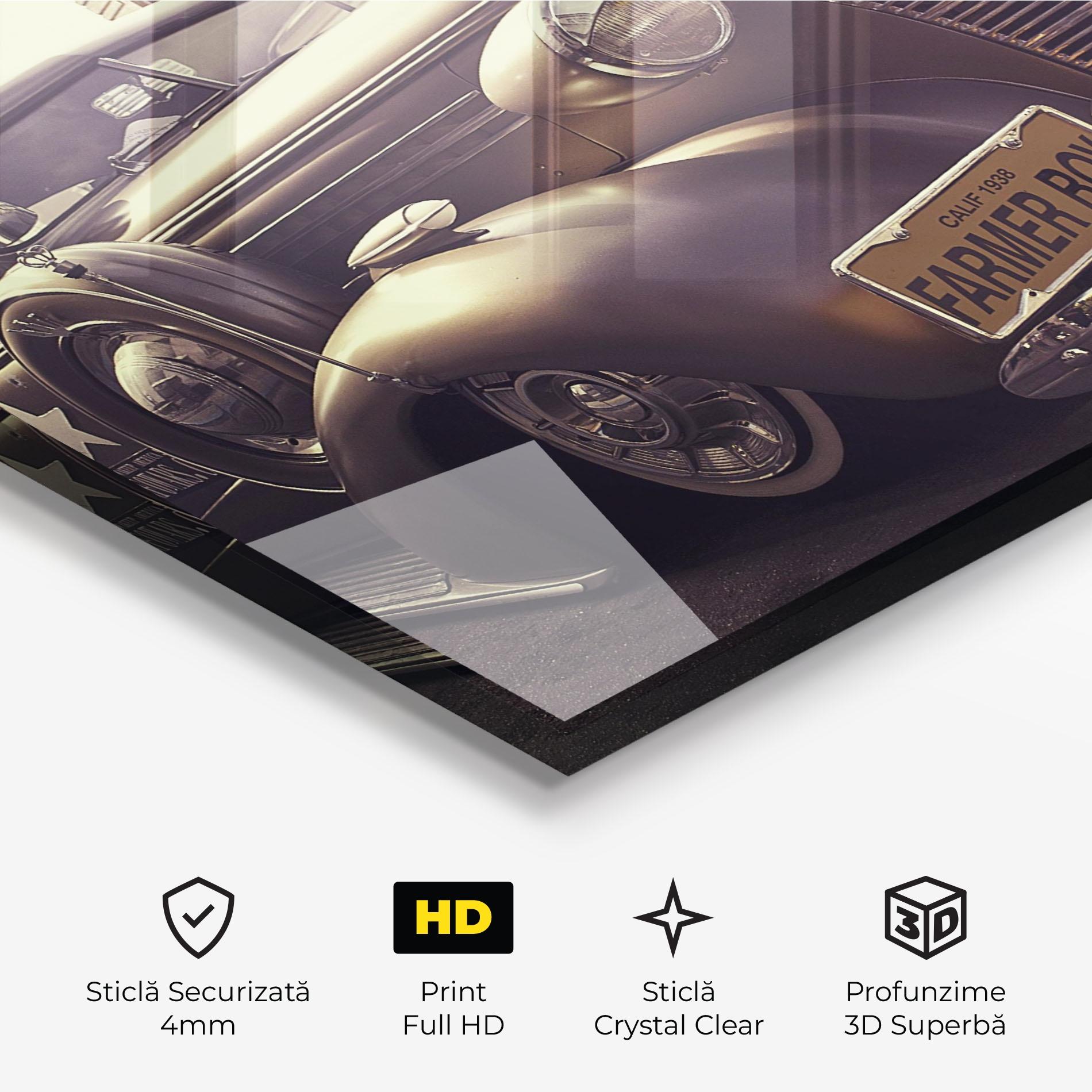 Tablou Sticla Old Classic Car mockup 3
