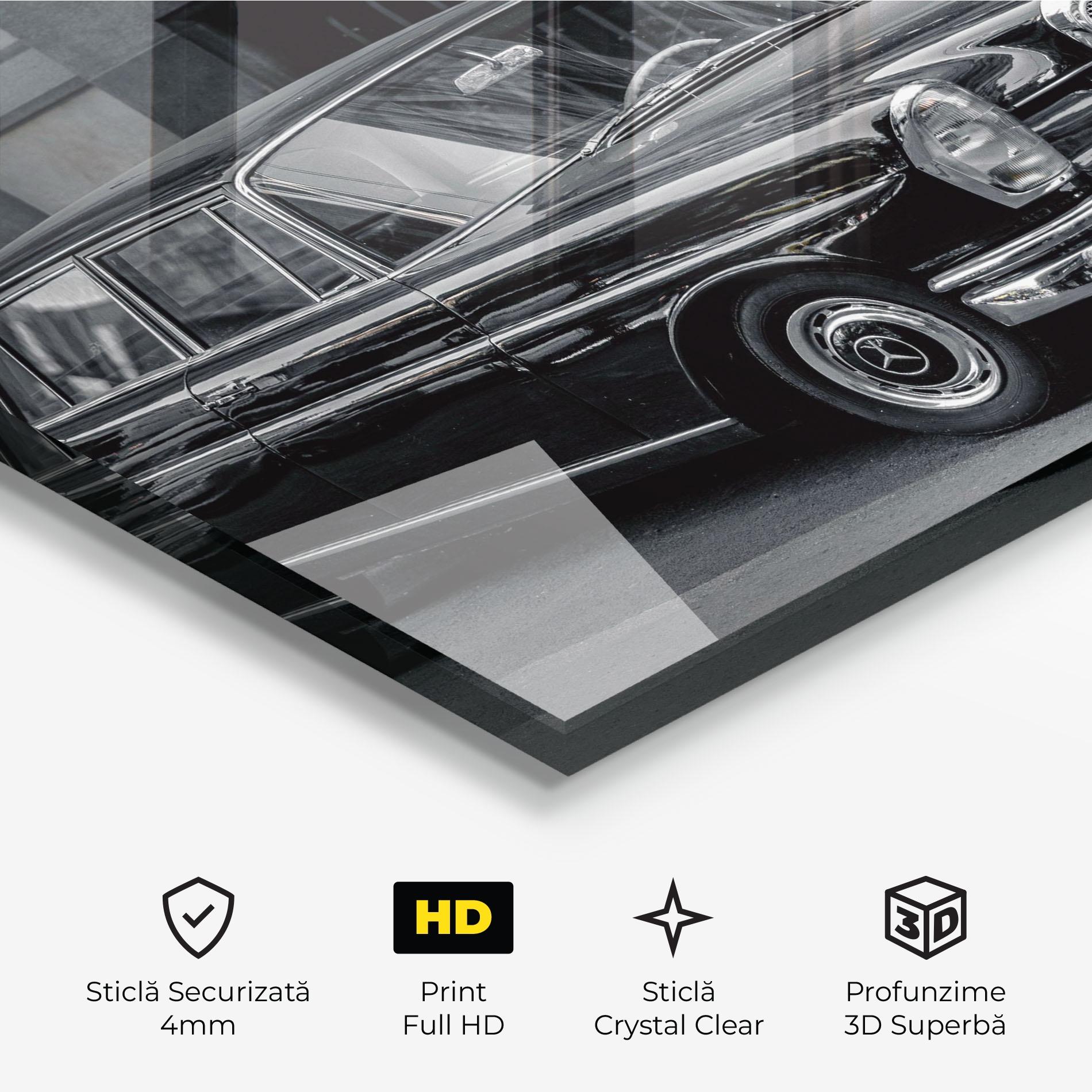 Tablou Sticla Pretty Classic Car mockup 3