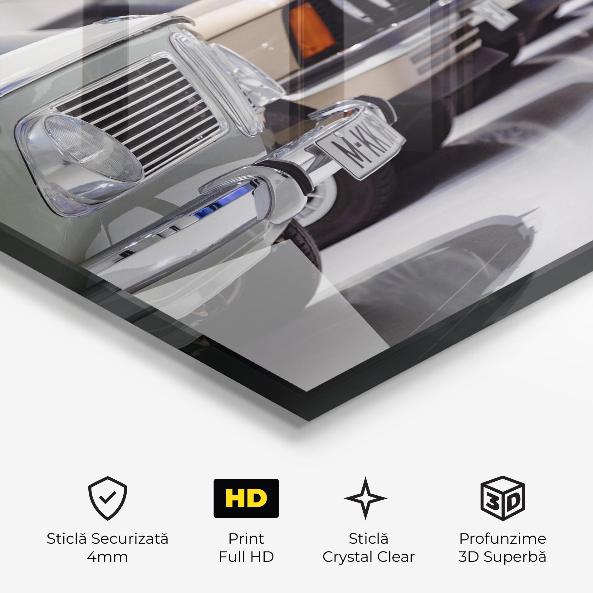 Tablou Sticla Vintage Cream Cars mockup 3