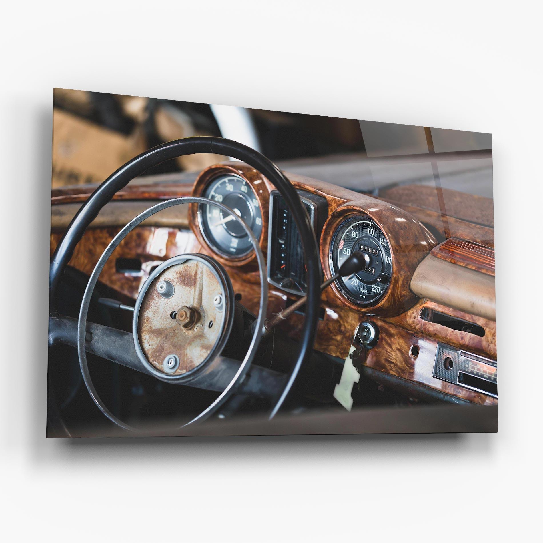 Tablou Sticla Brown Clean Car mockup 6