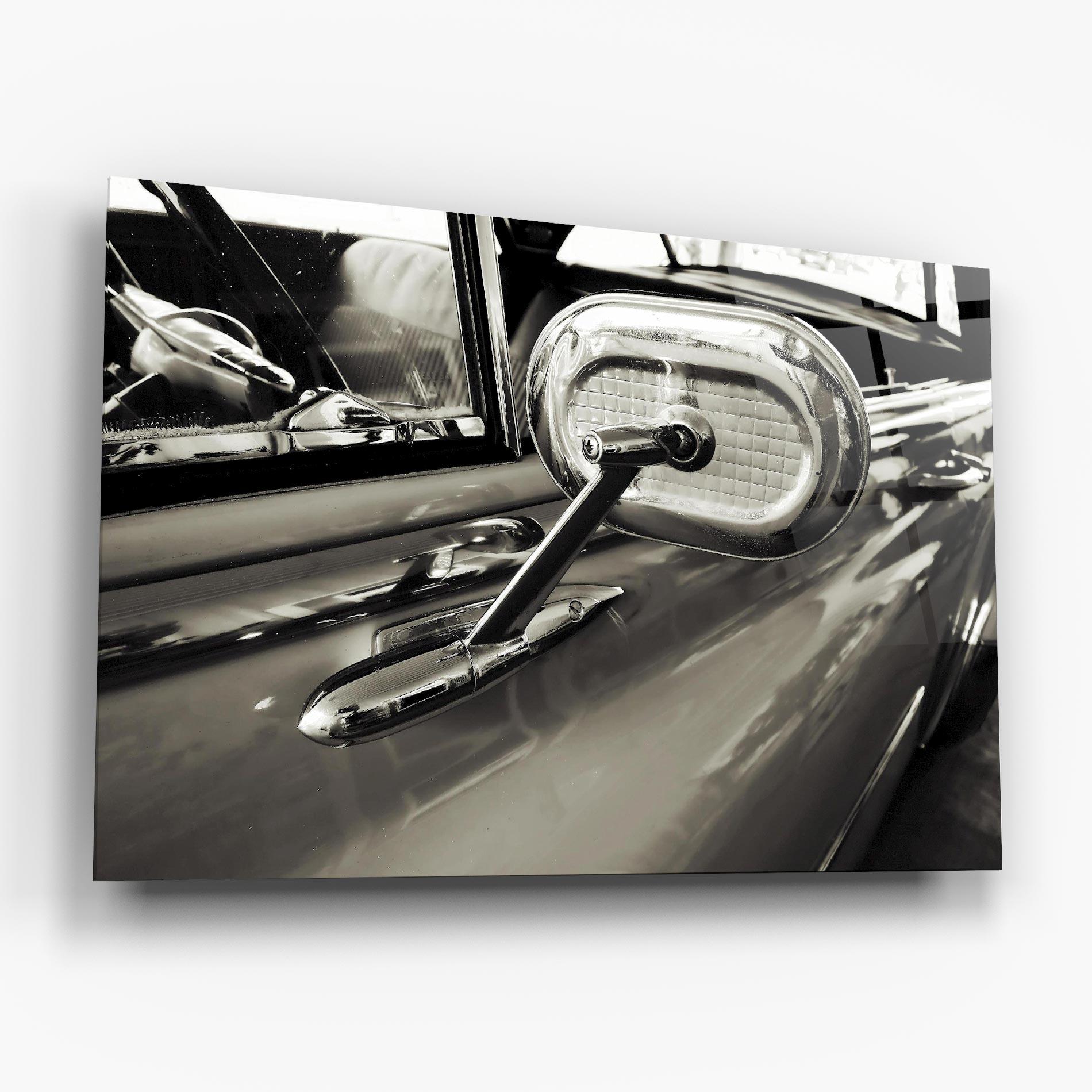 Tablou Sticla Close Up Grey Car mockup 6