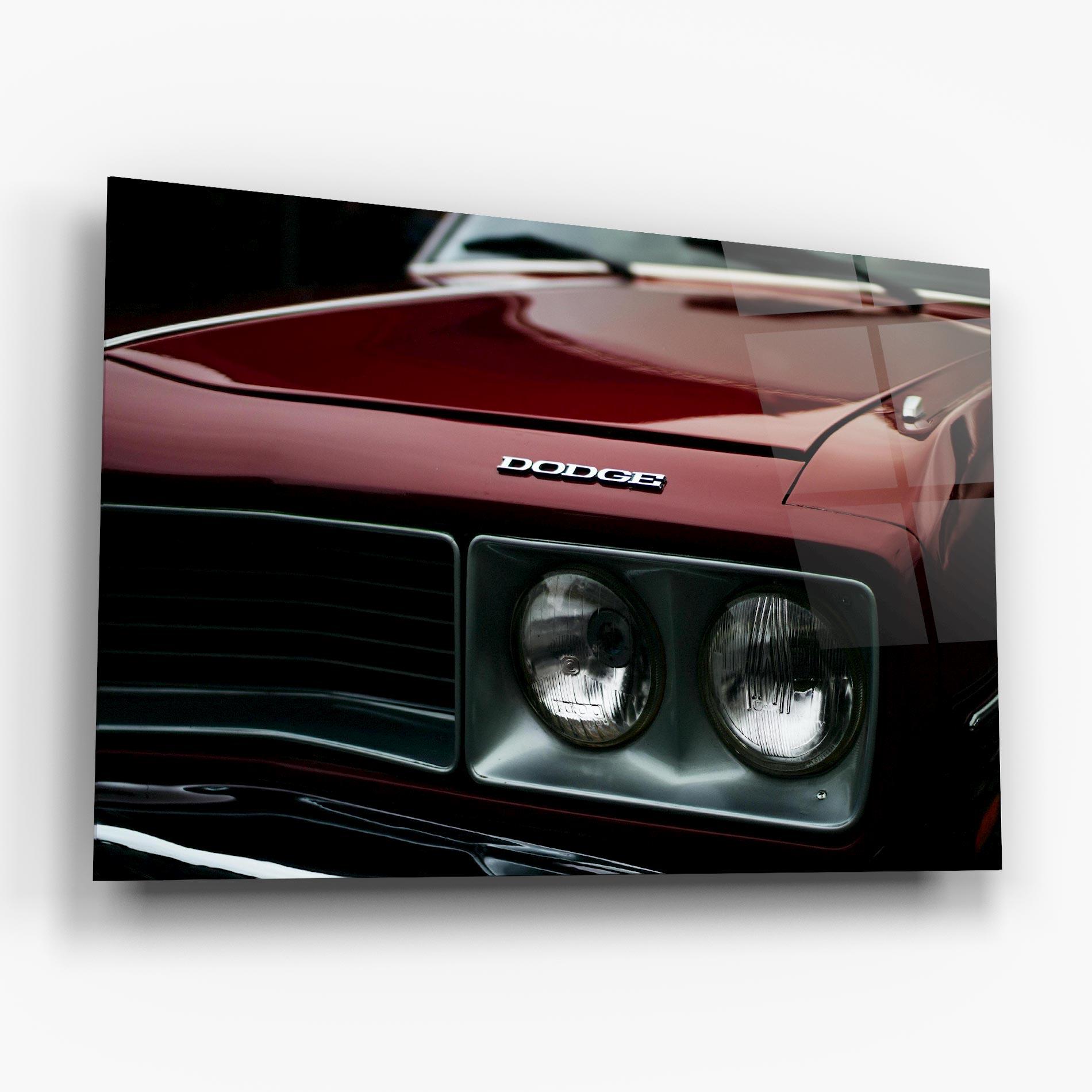 Tablou Sticla Dark Red Car mockup 6