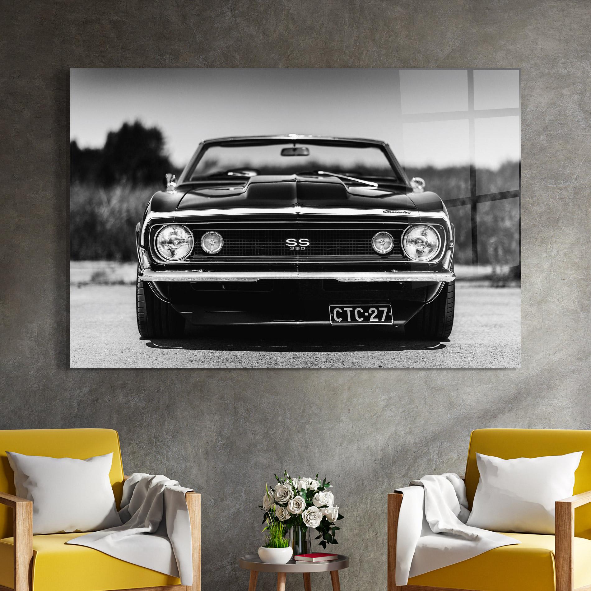 Tablou Sticla American Car mockup 4