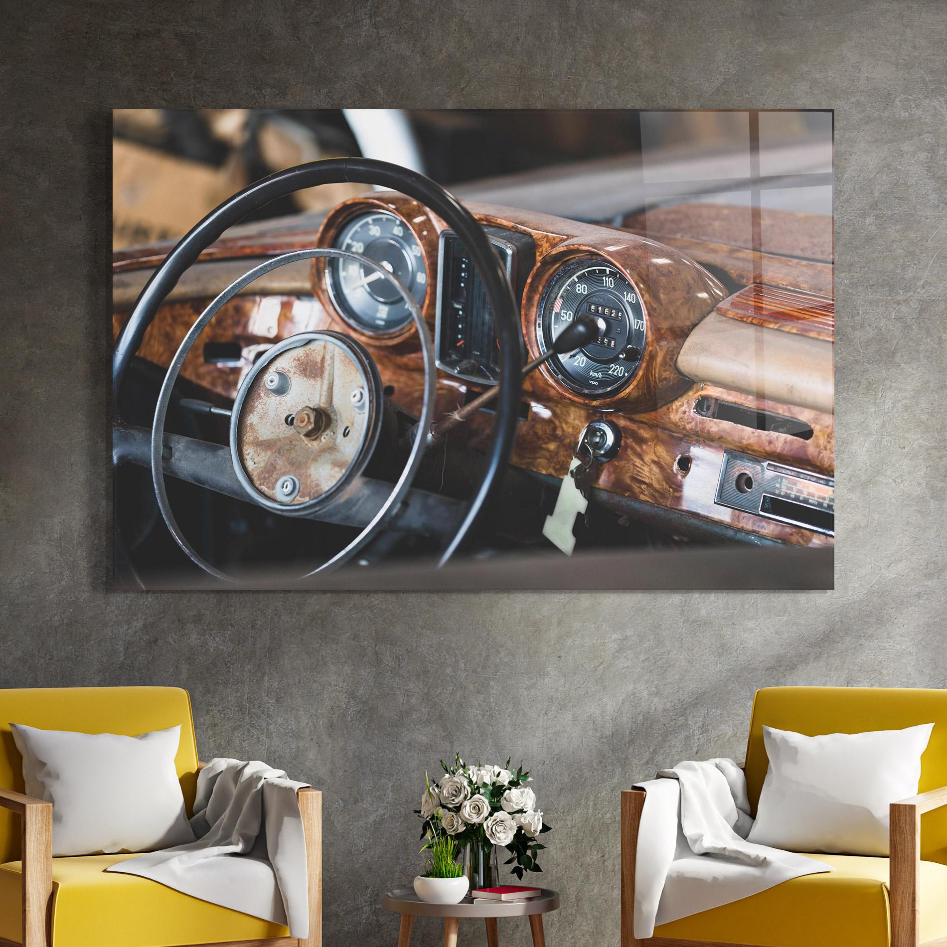 Tablou Sticla Brown Clean Car mockup 4