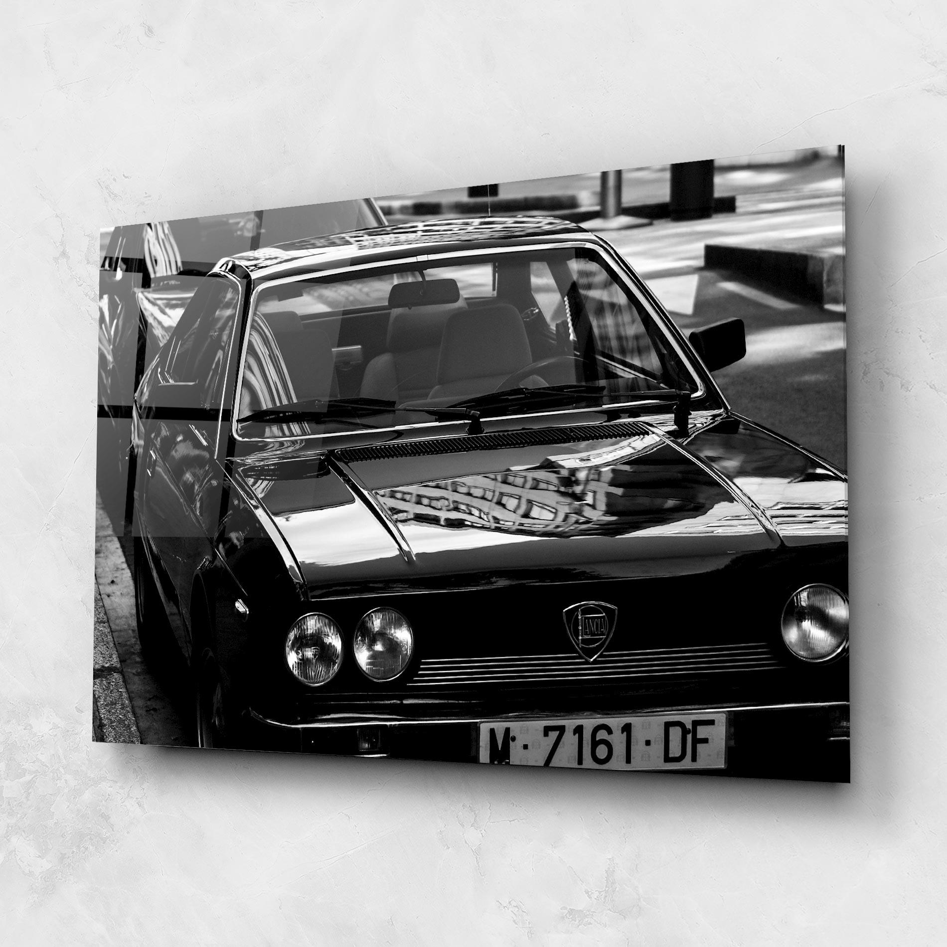 Tablou Sticla Black Shiny Car mockup 1