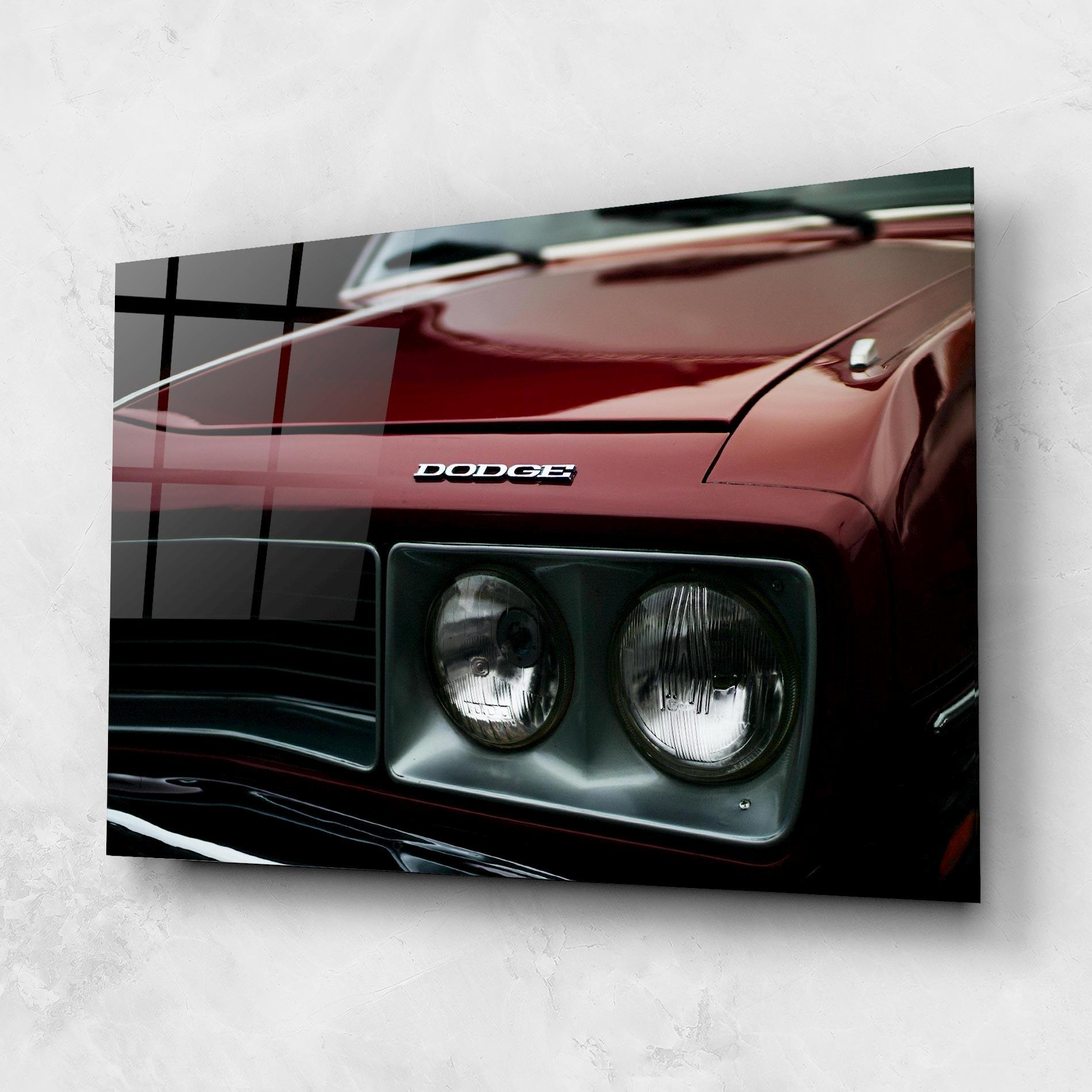 Tablou Sticla Dark Red Car mockup 1