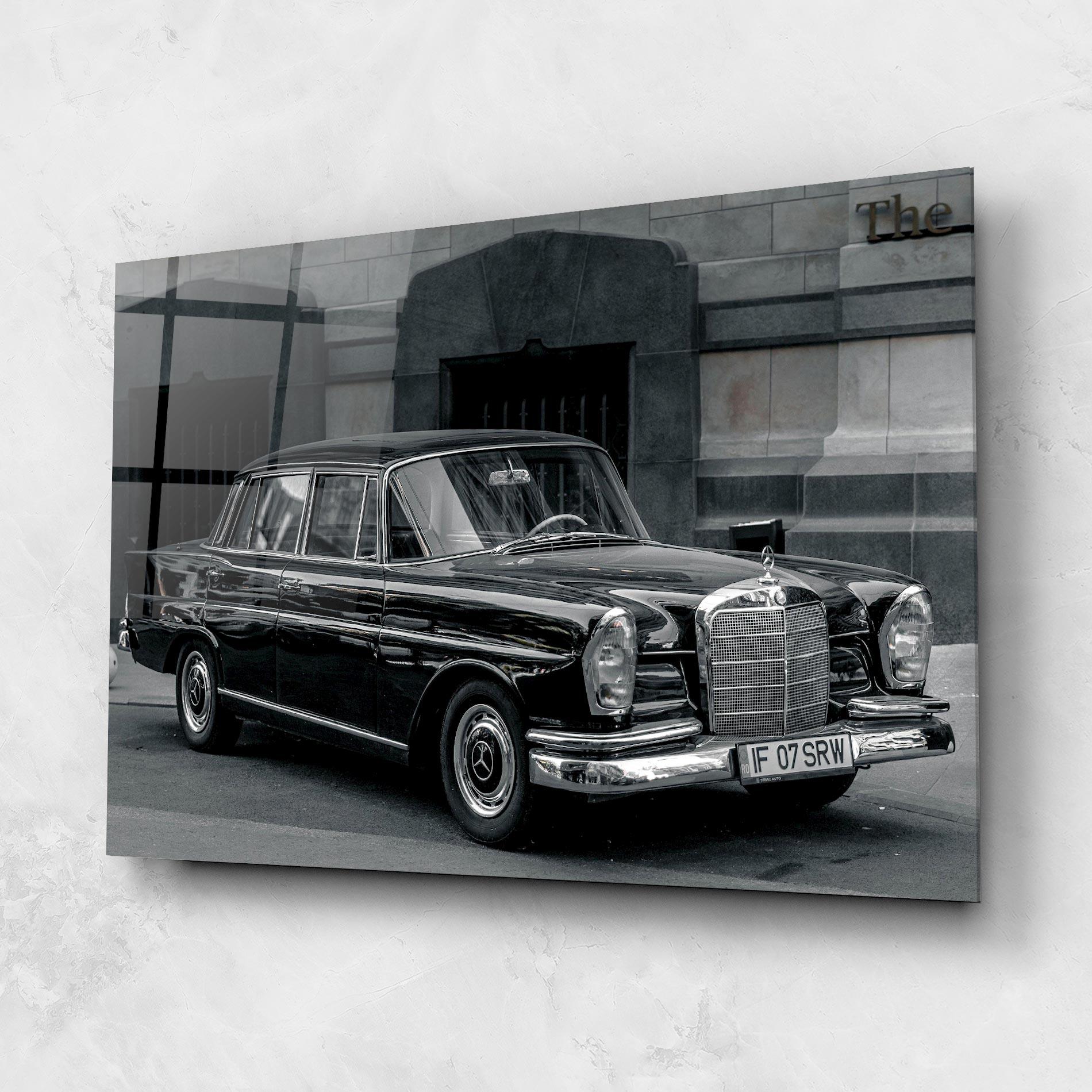 Tablou Sticla Pretty Classic Car mockup 1