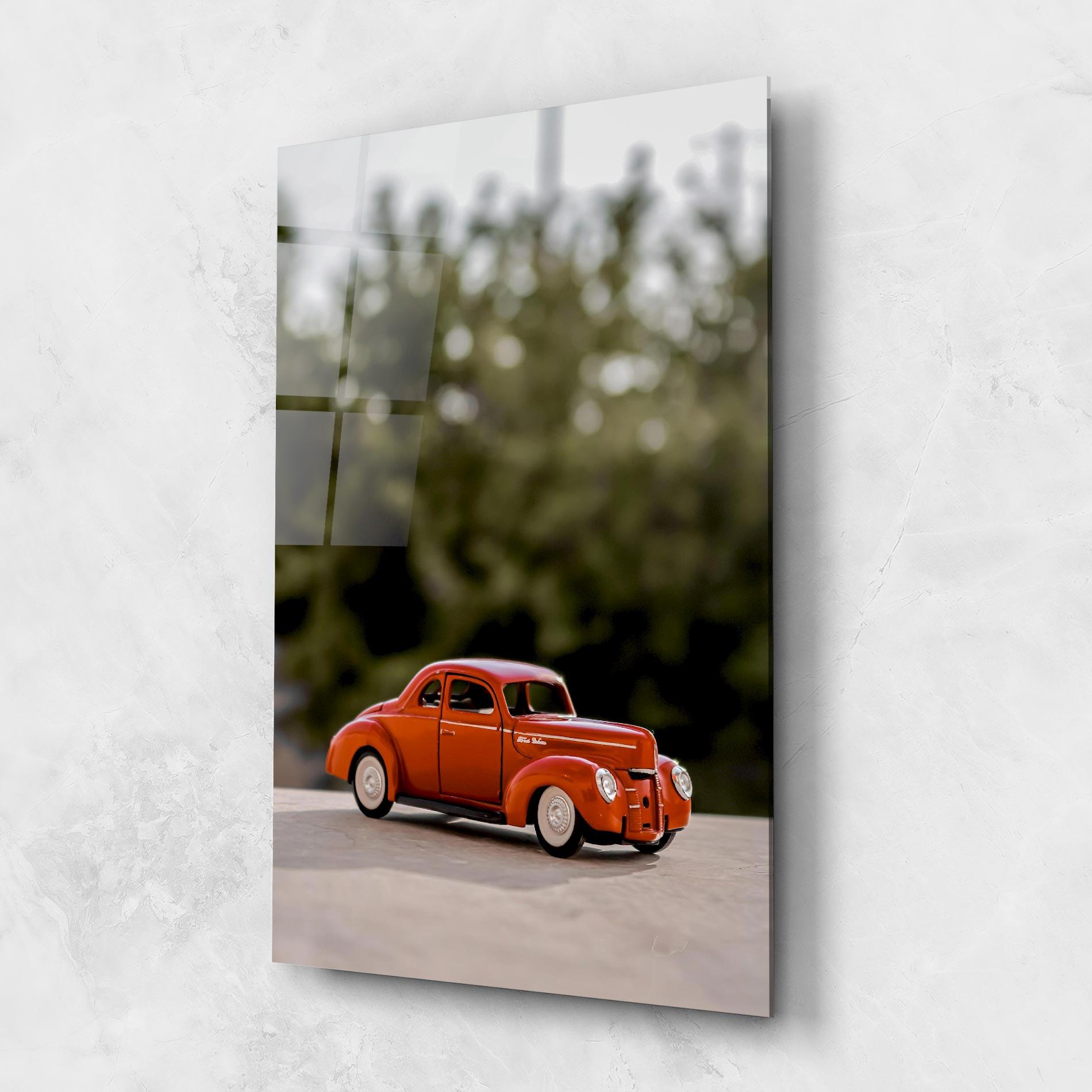 Tablou Sticla Vintage Orange Toy mockup 1