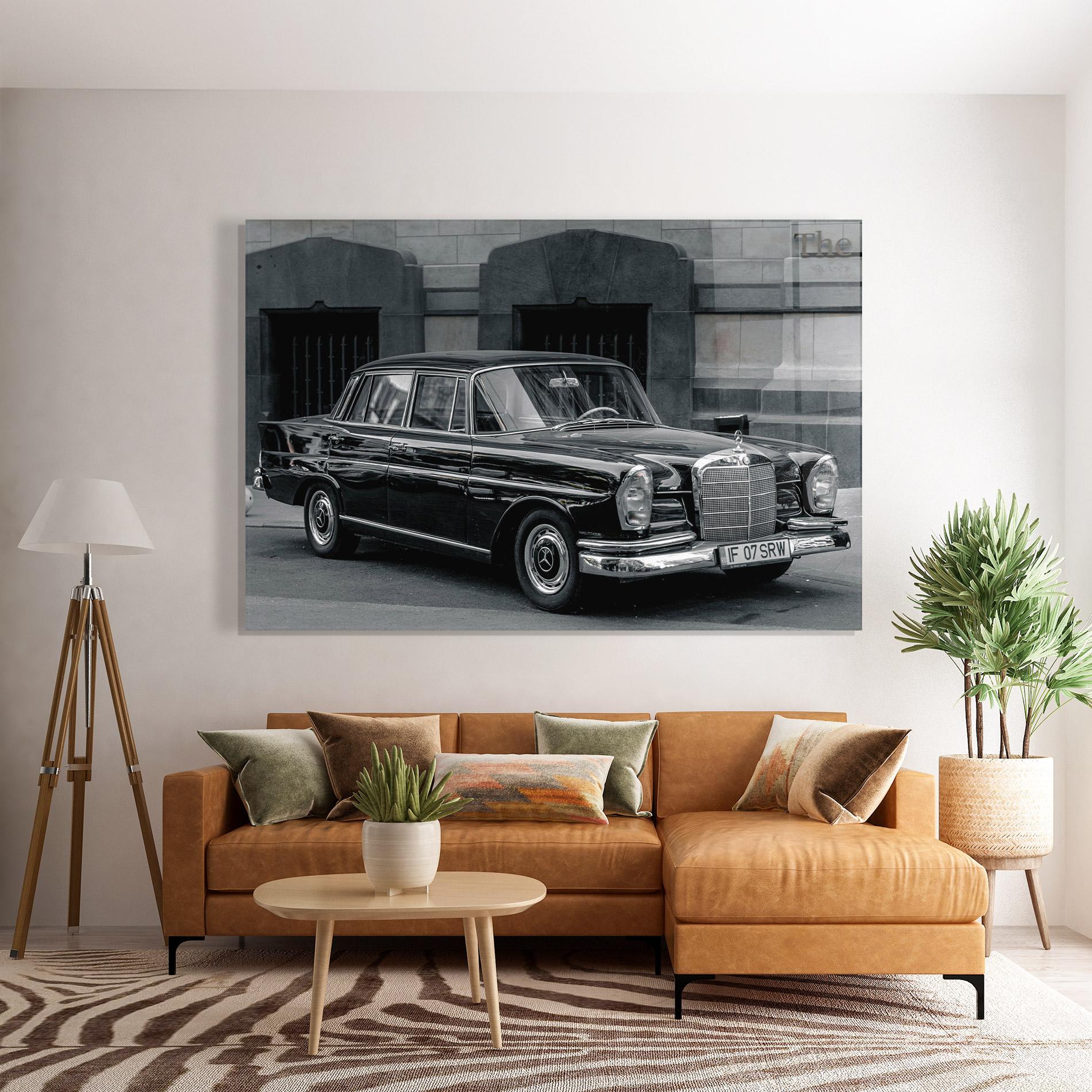 Tablou Sticla Pretty Classic Car mockup 7