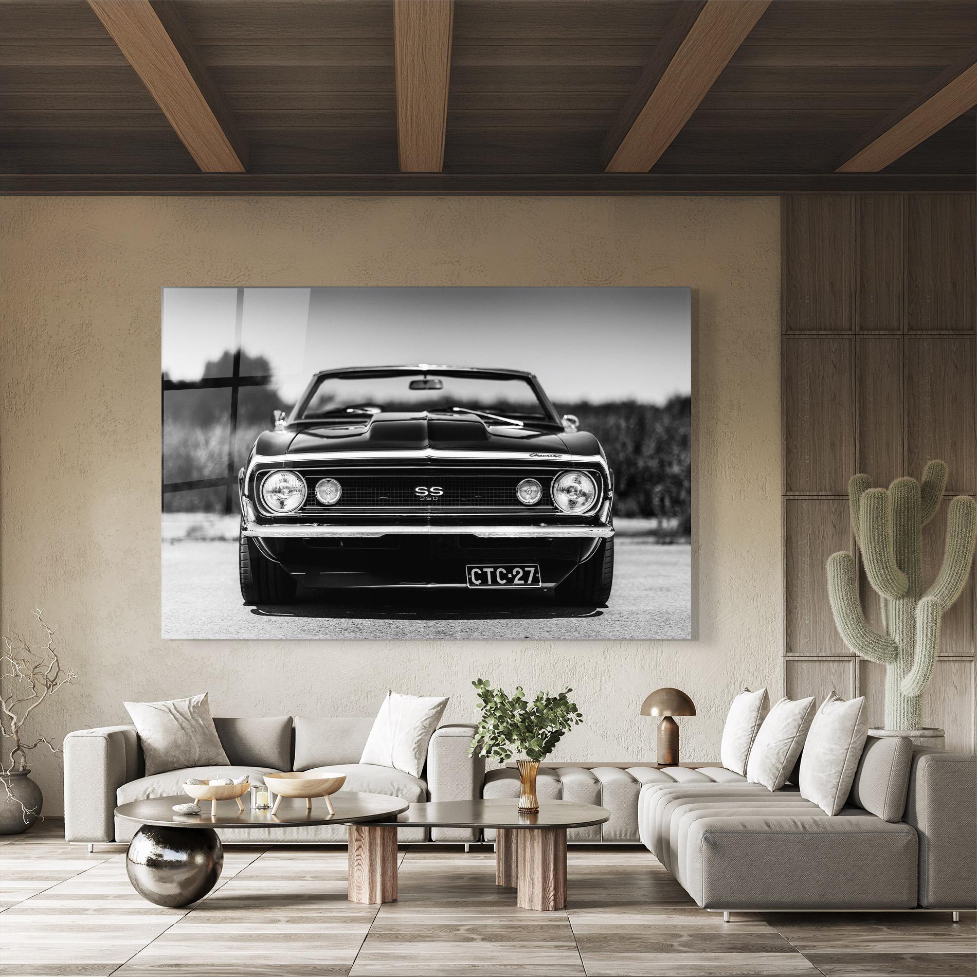 Tablou Sticla American Car mockup 8