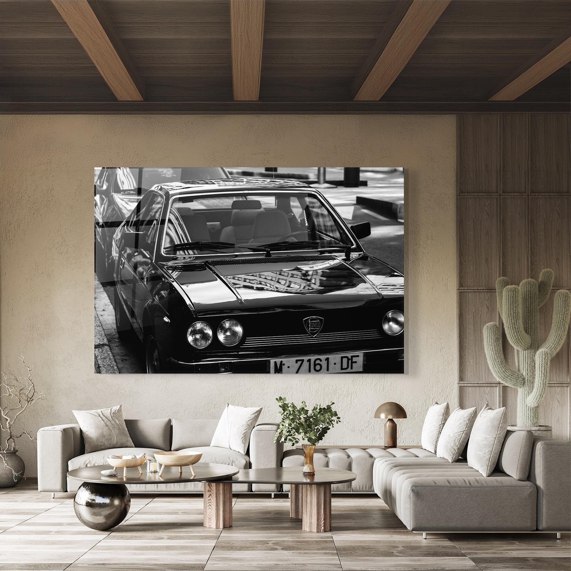 Tablou Sticla Black Shiny Car mockup 8