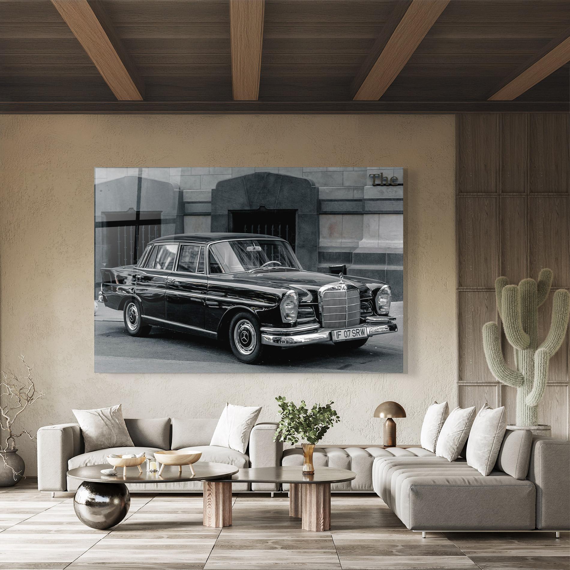Tablou Sticla Pretty Classic Car mockup 8