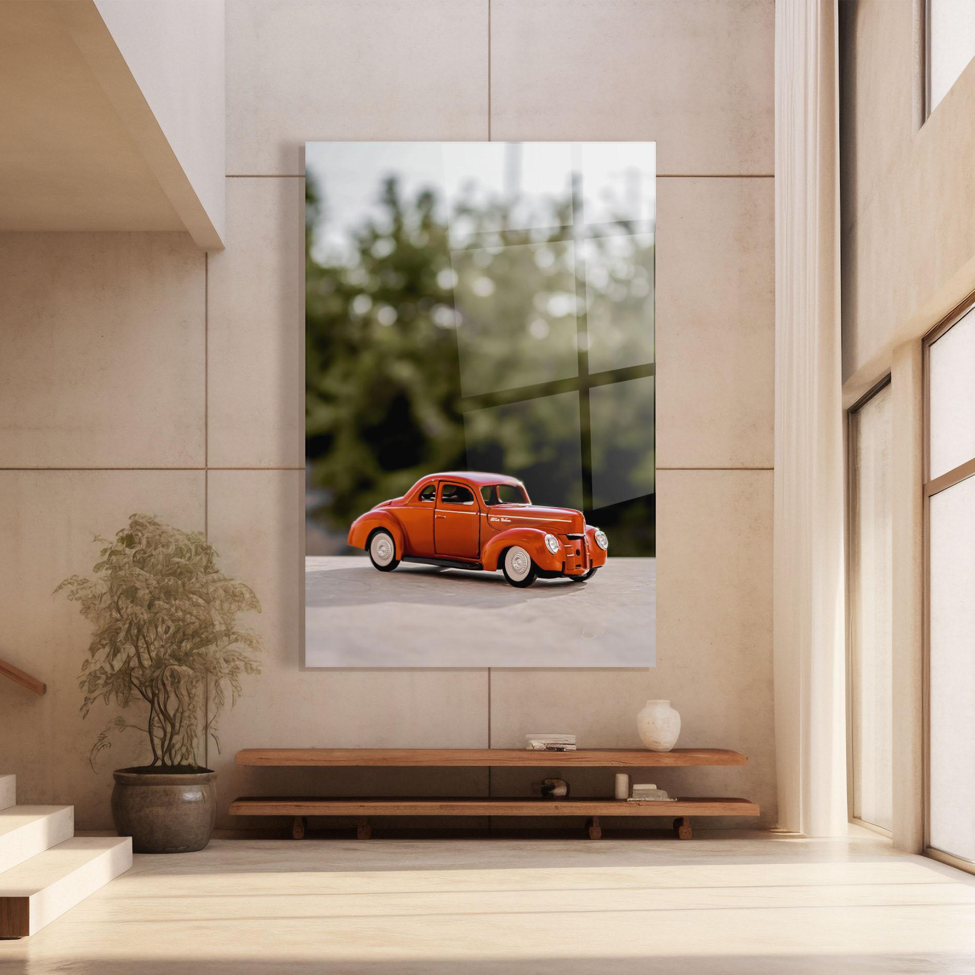 Tablou Sticla Vintage Orange Toy mockup 8