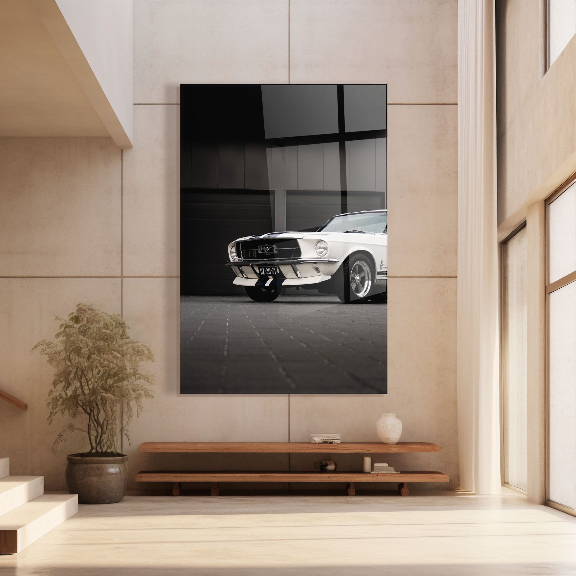 White Vintage Car mockup 8