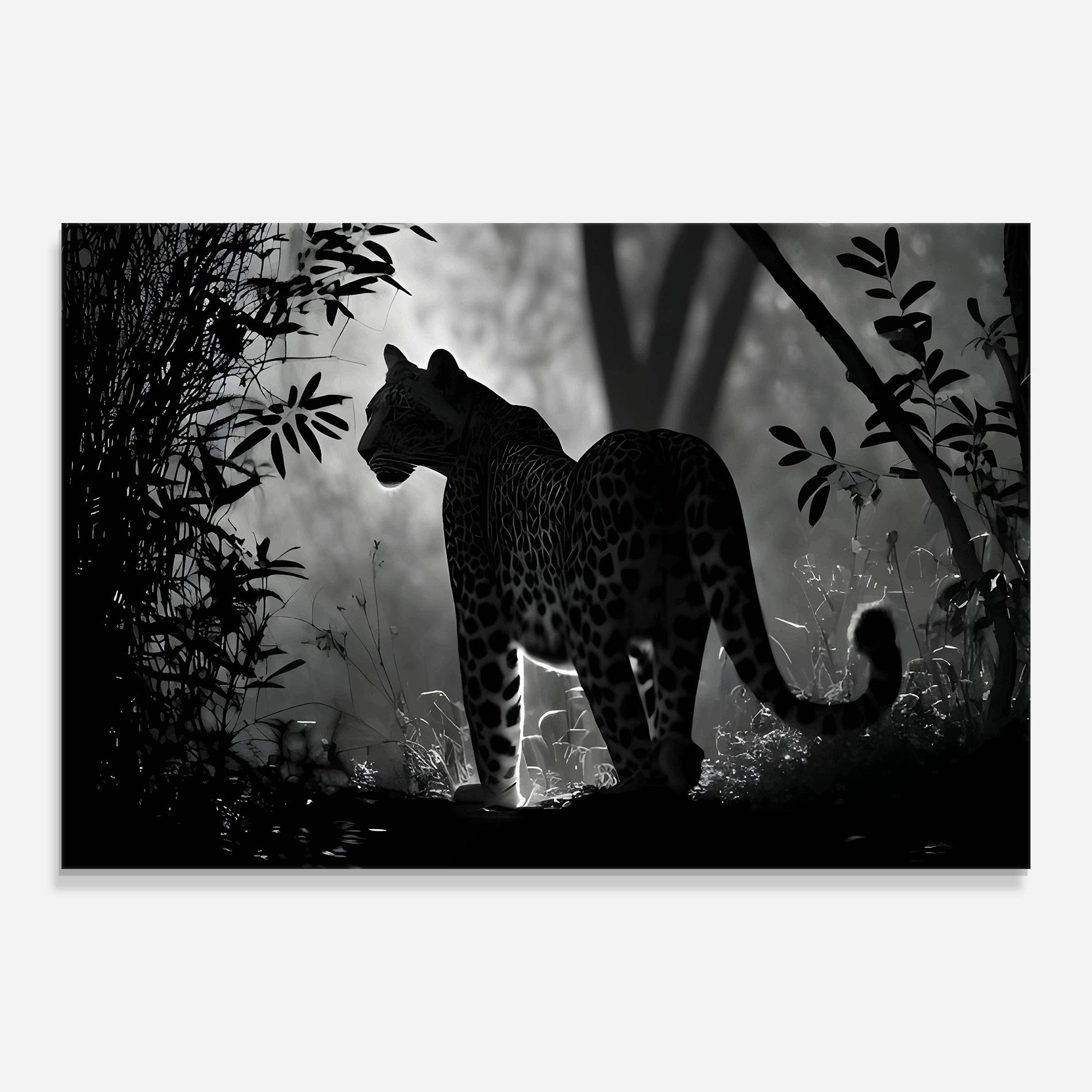 Tablou Sticla Beautiful Grey Animal mockup 0