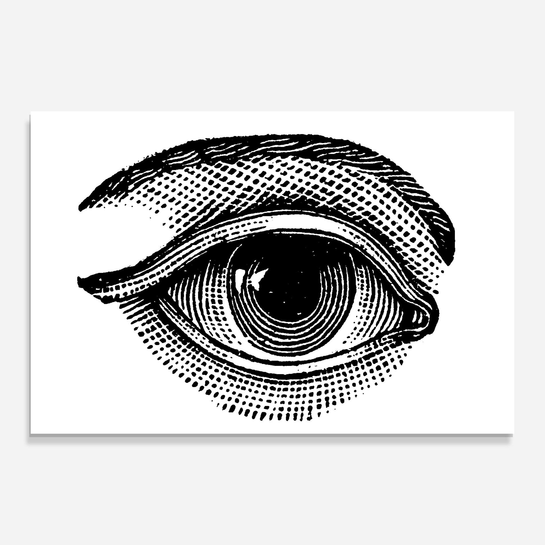 Tablou Sticla Big Eye Drawing mockup 0