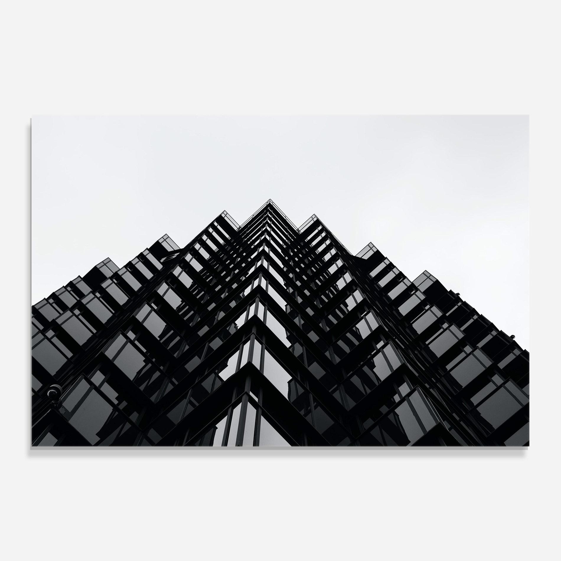 Tablou Sticla Black Building mockup 0